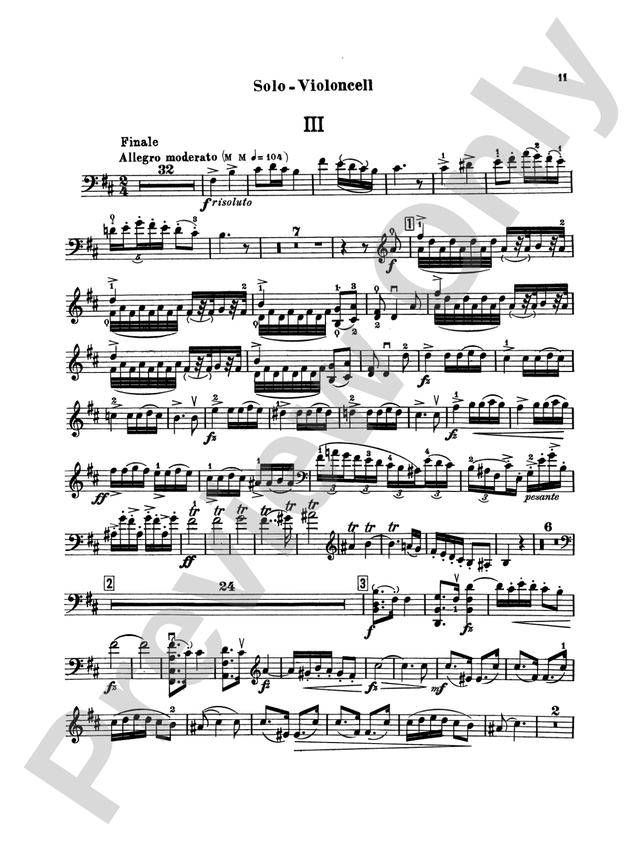 Dvorák: Cello Concerto, Op. 104 in B Minor: Cello Book