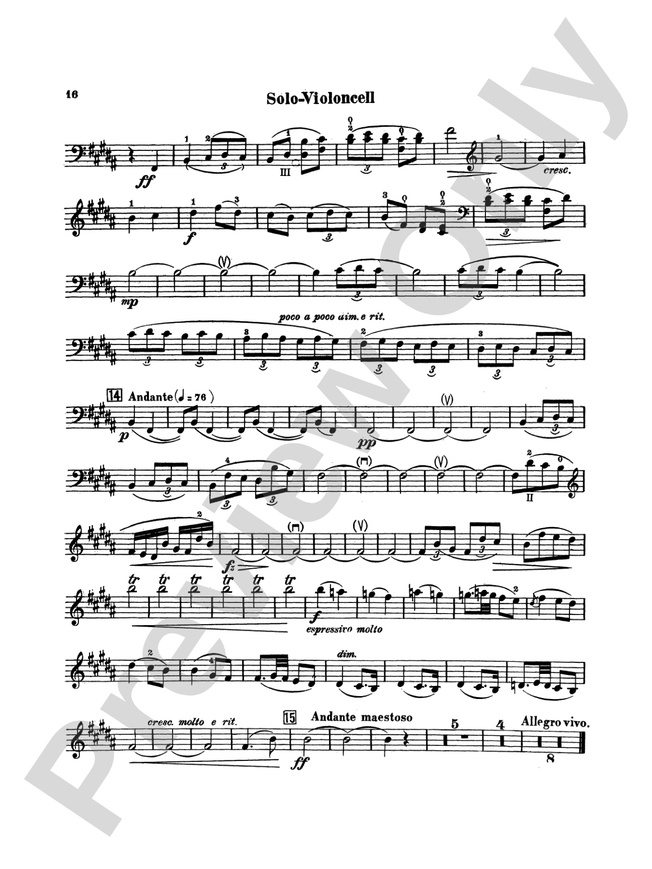 Dvorák: Cello Concerto, Op. 104 in B Minor: Cello Book