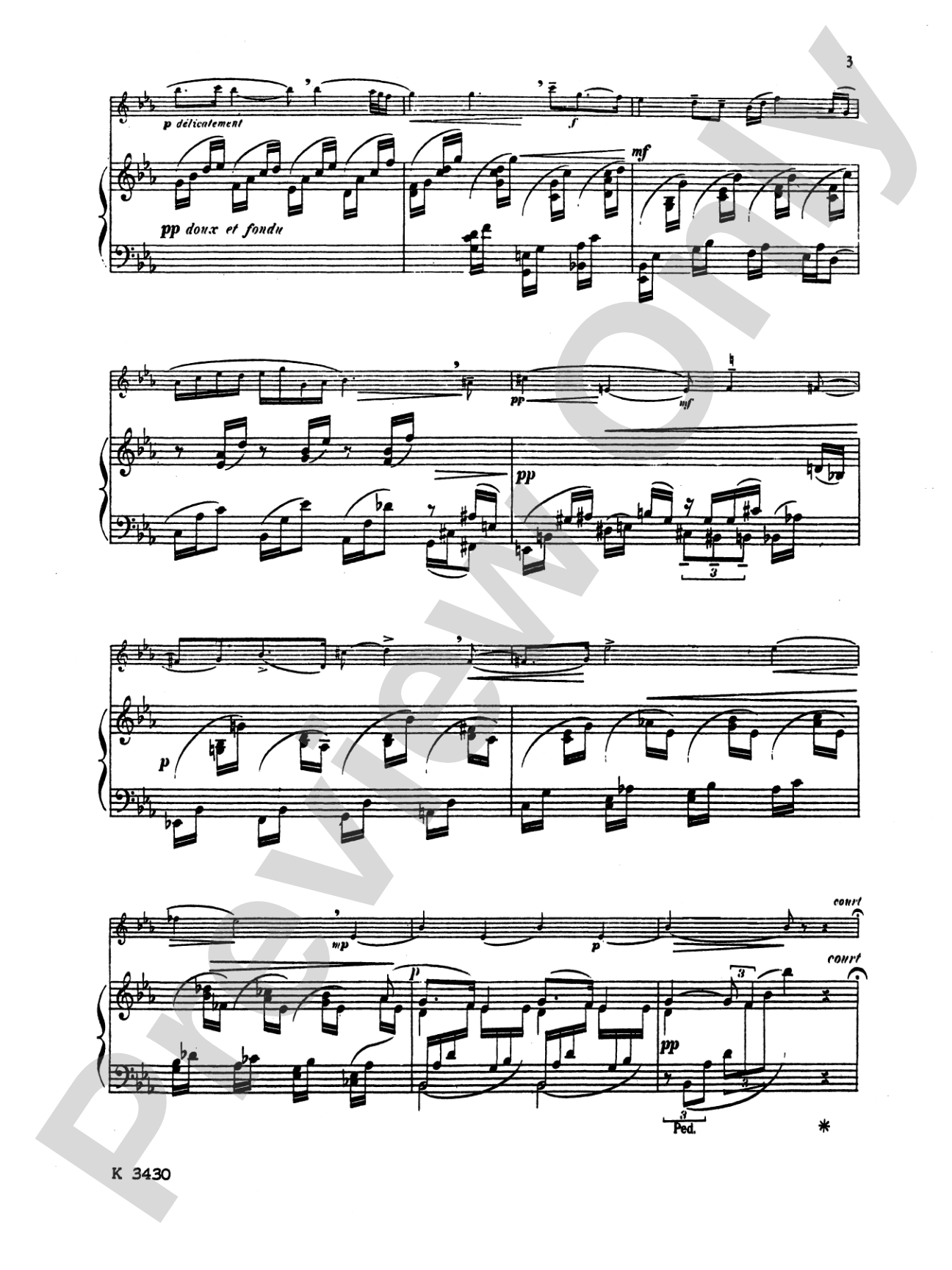 Enesco: Cantabile and Presto: Flute Part(s)
