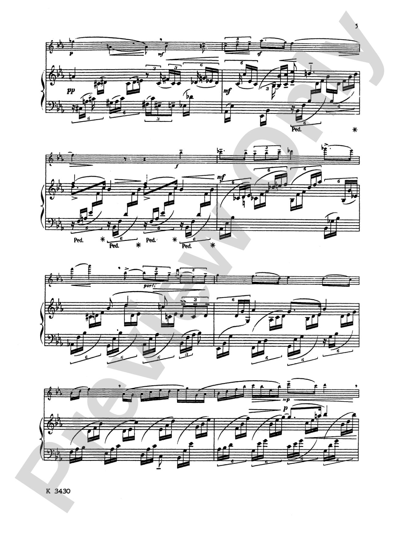 Enesco: Cantabile and Presto: Flute Part(s)