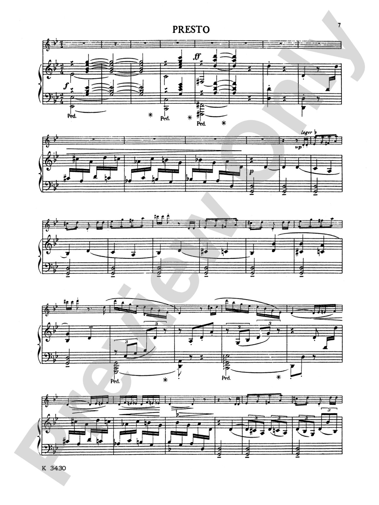 Enesco: Cantabile and Presto: Flute Part(s)