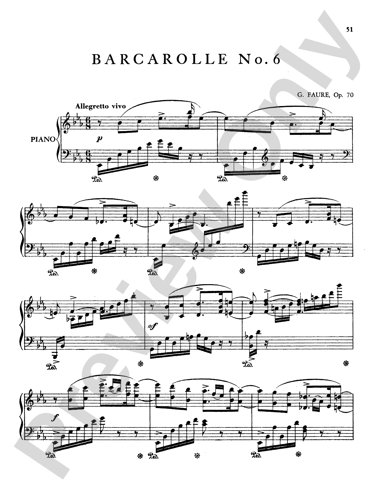 Fauré: Six Barcaroles