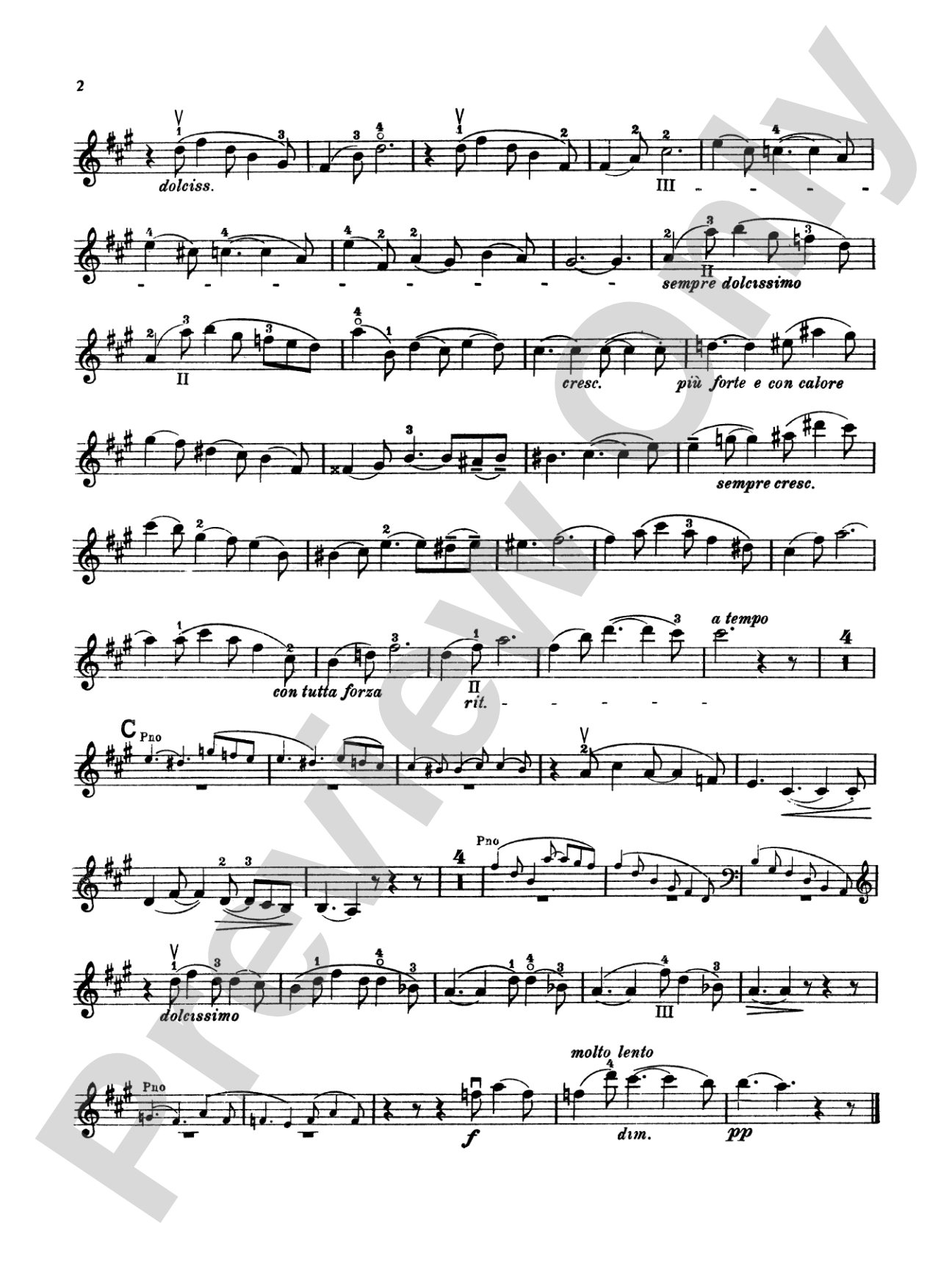 Franck: Sonata in A Major: Violin Book