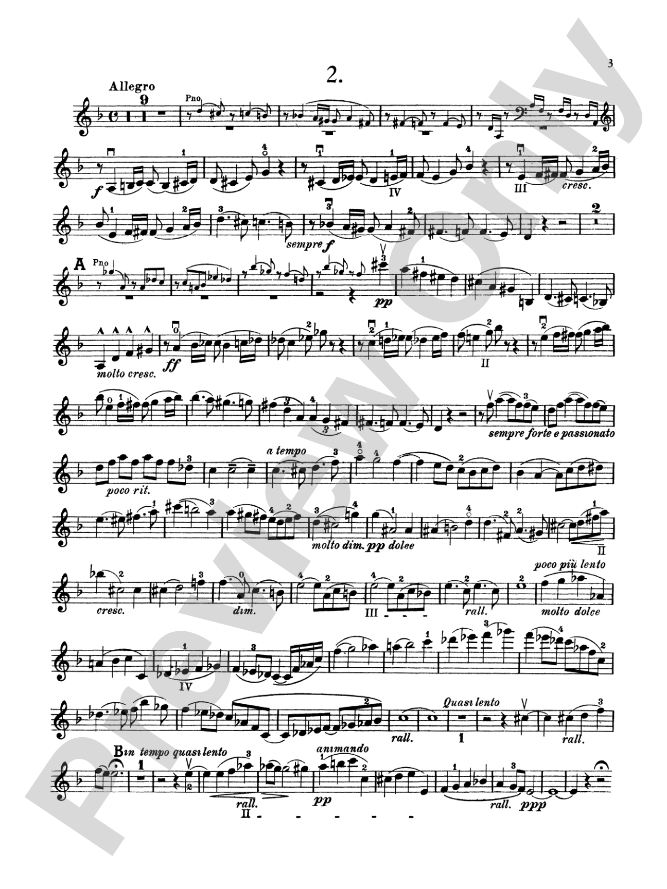 Franck: Sonata in A Major: Violin Book