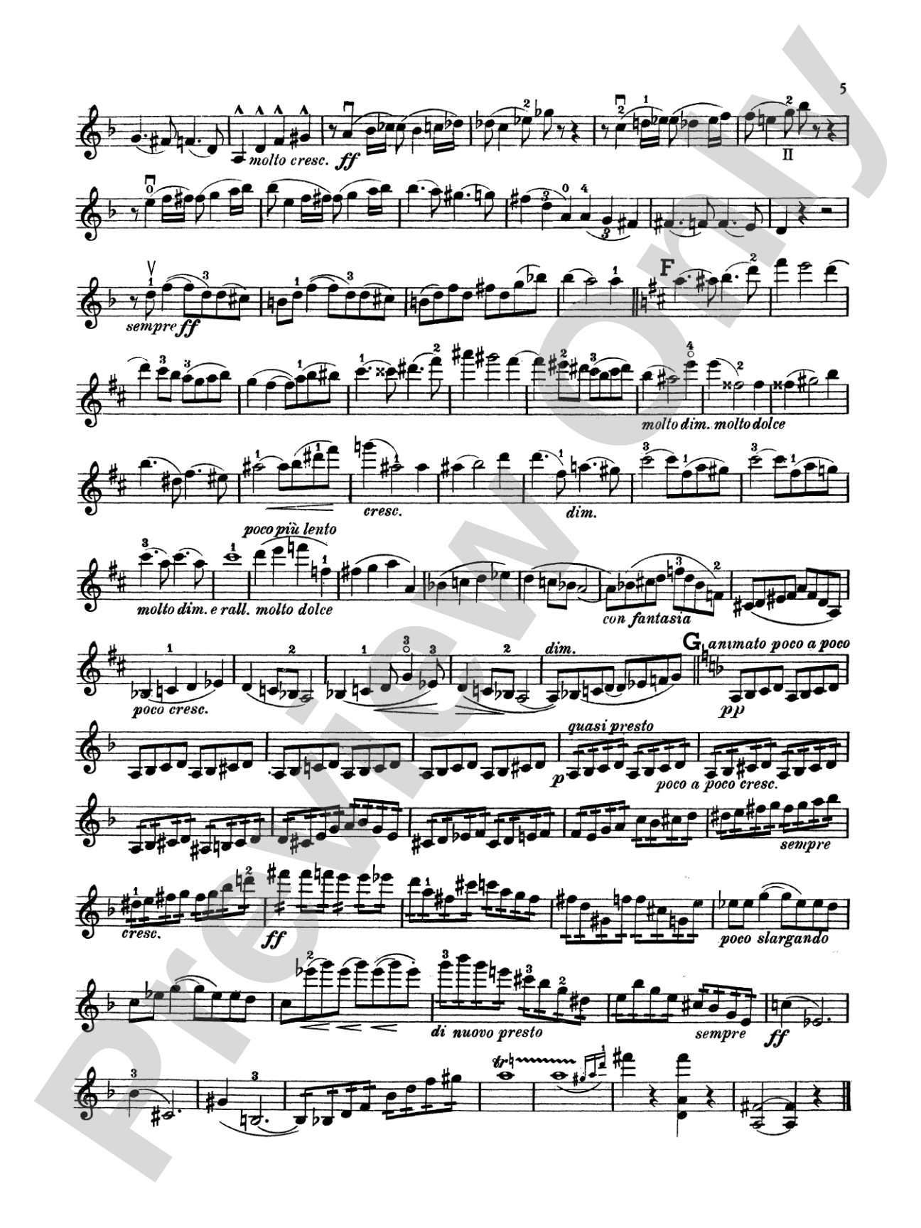 Franck: Sonata in A Major: Violin Book