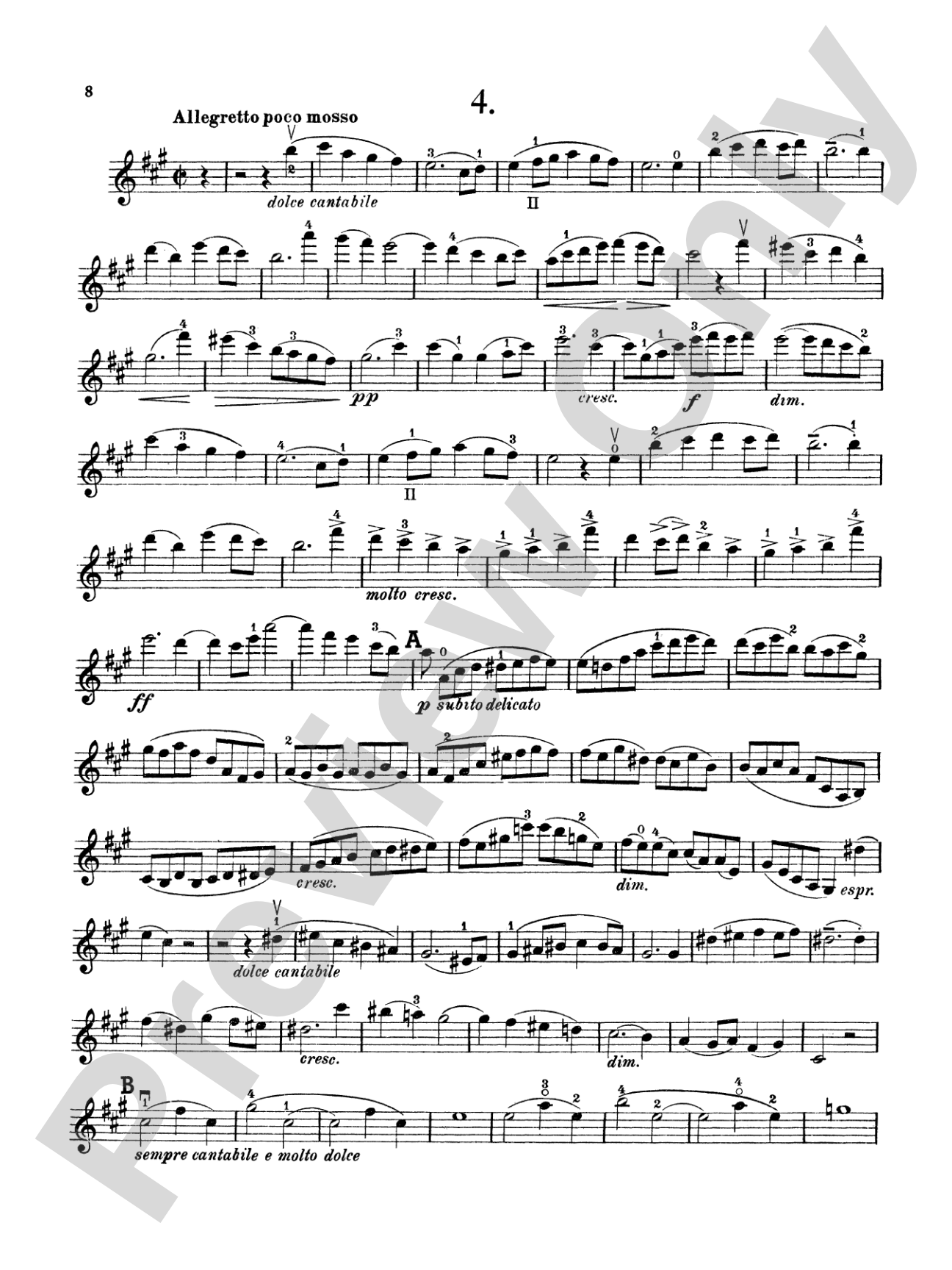 Franck: Sonata in A Major: Violin Book