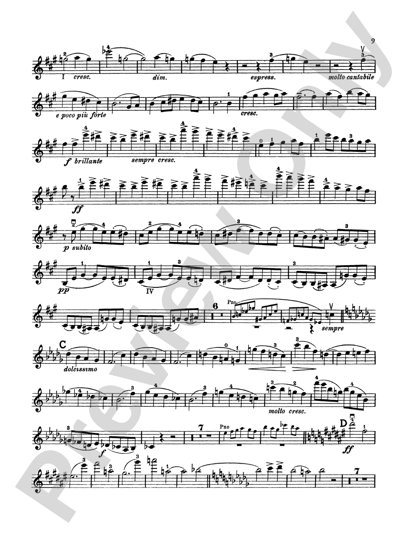 Franck: Sonata in A Major: Violin Book