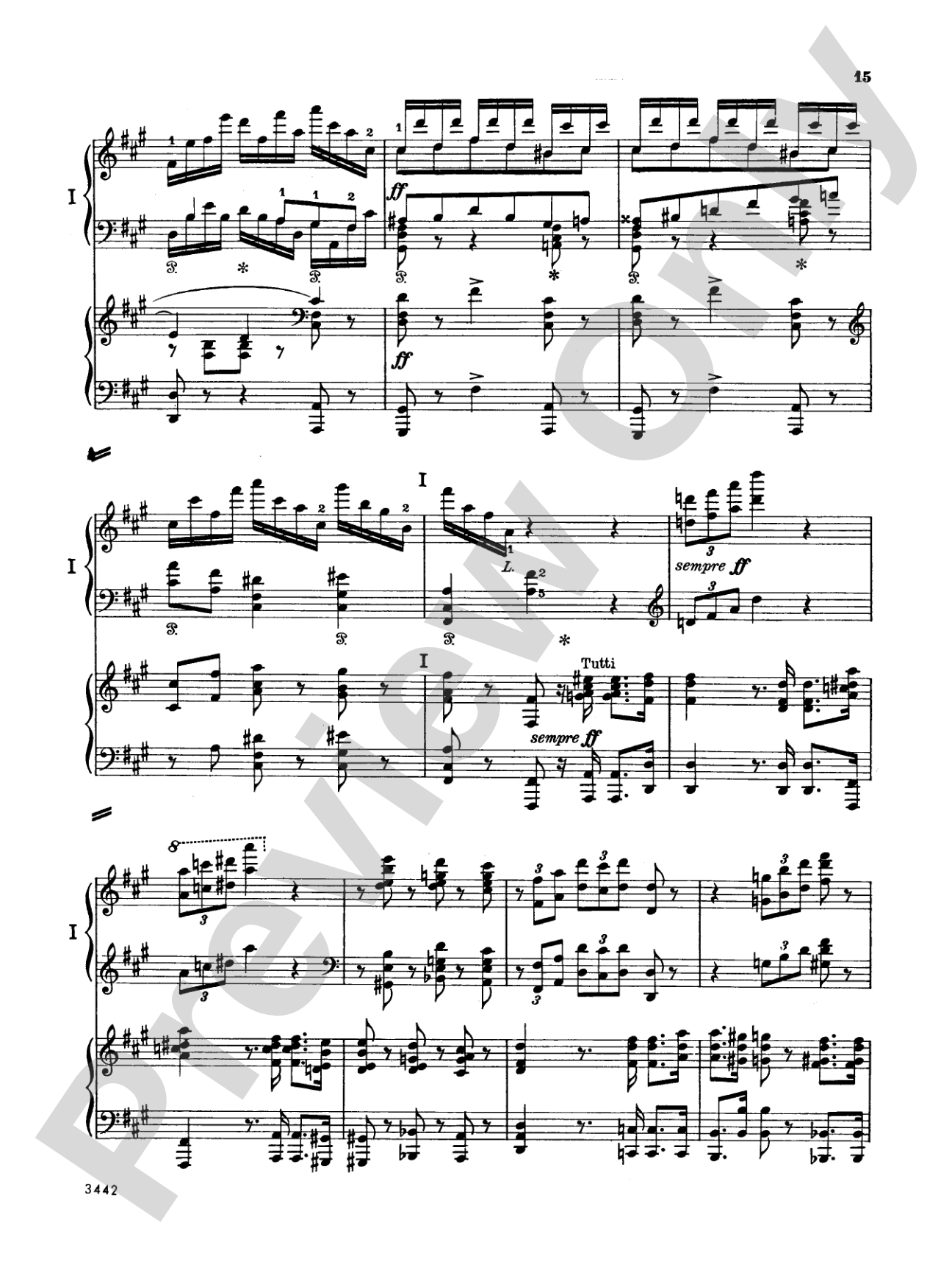 Brahms: Symphonic Variations: Piano Duo (2 Pianos, 4 Hands) Book (2 copies required)