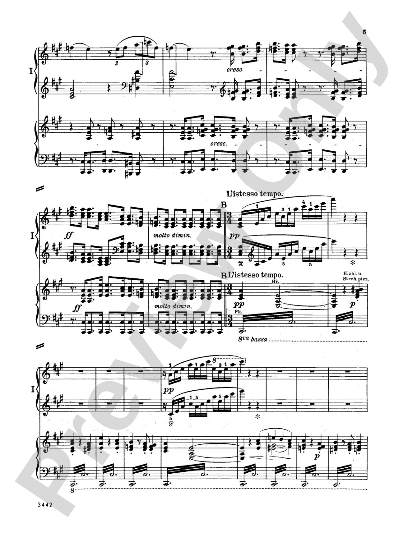 Brahms: Symphonic Variations: Piano Duo (2 Pianos, 4 Hands) Book (2 copies required)