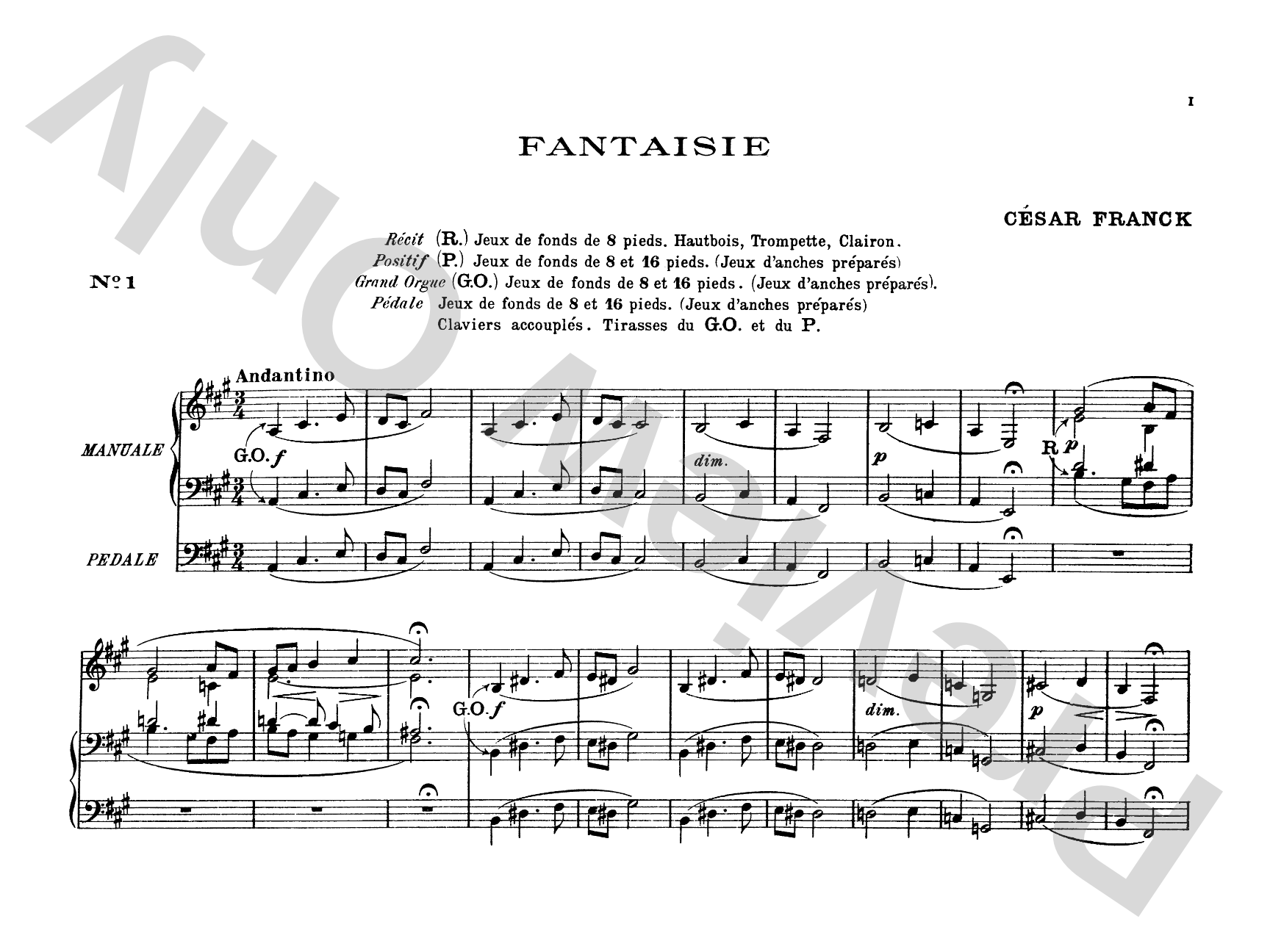 Franck: Complete Organ Works, Volume III: Organ Comb Bound Book