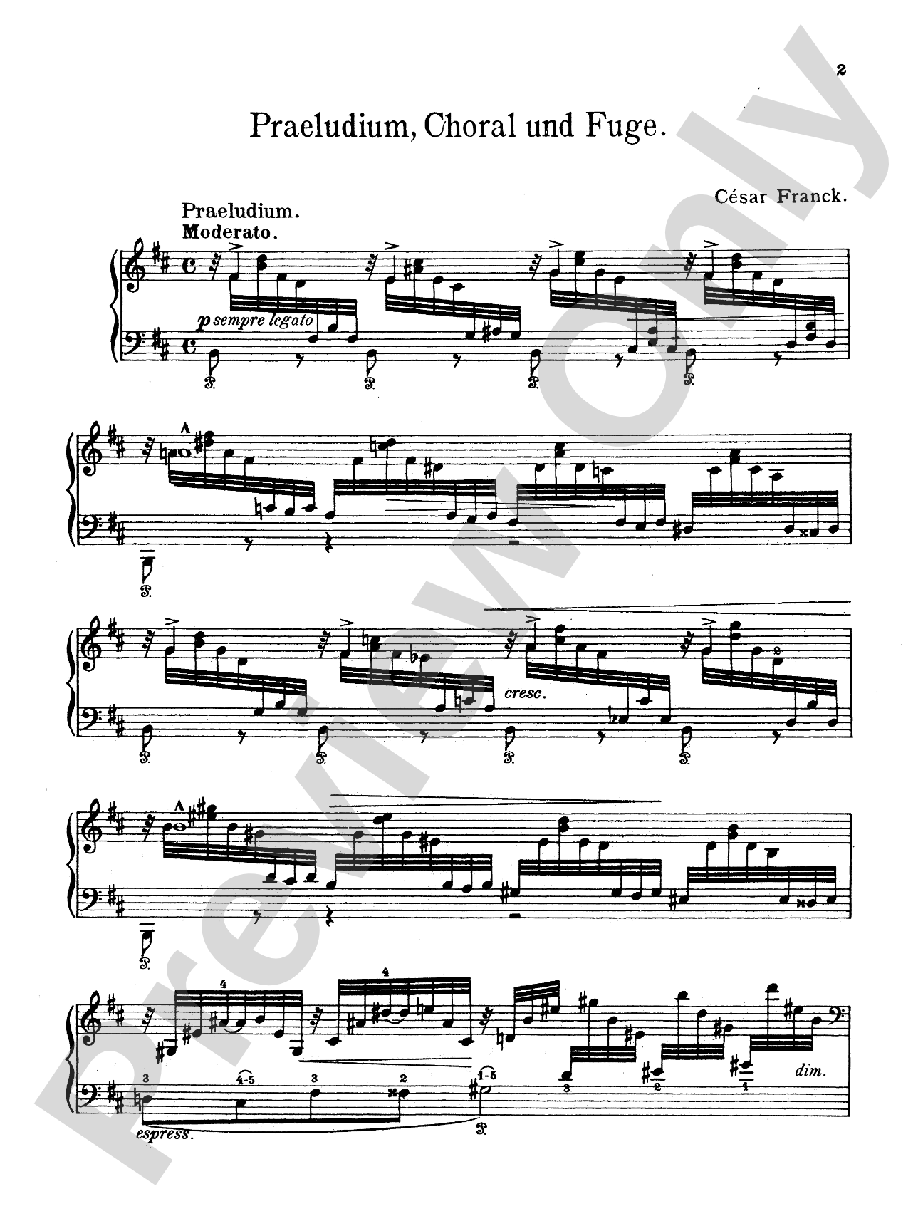 Field: Prelude, Chorale and Fugue: Piano
