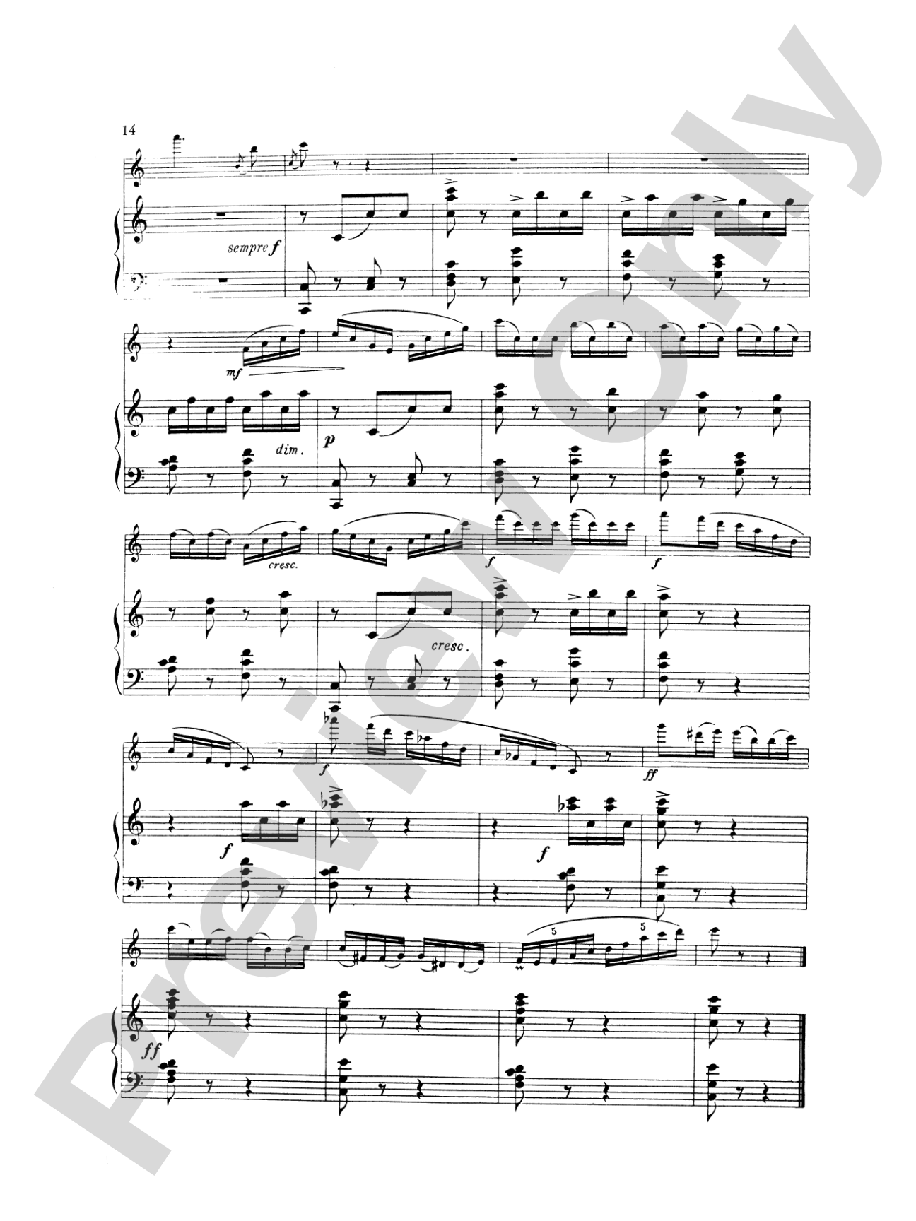 Fauré: Fantasy, Op. 79: Flute Part(s)
