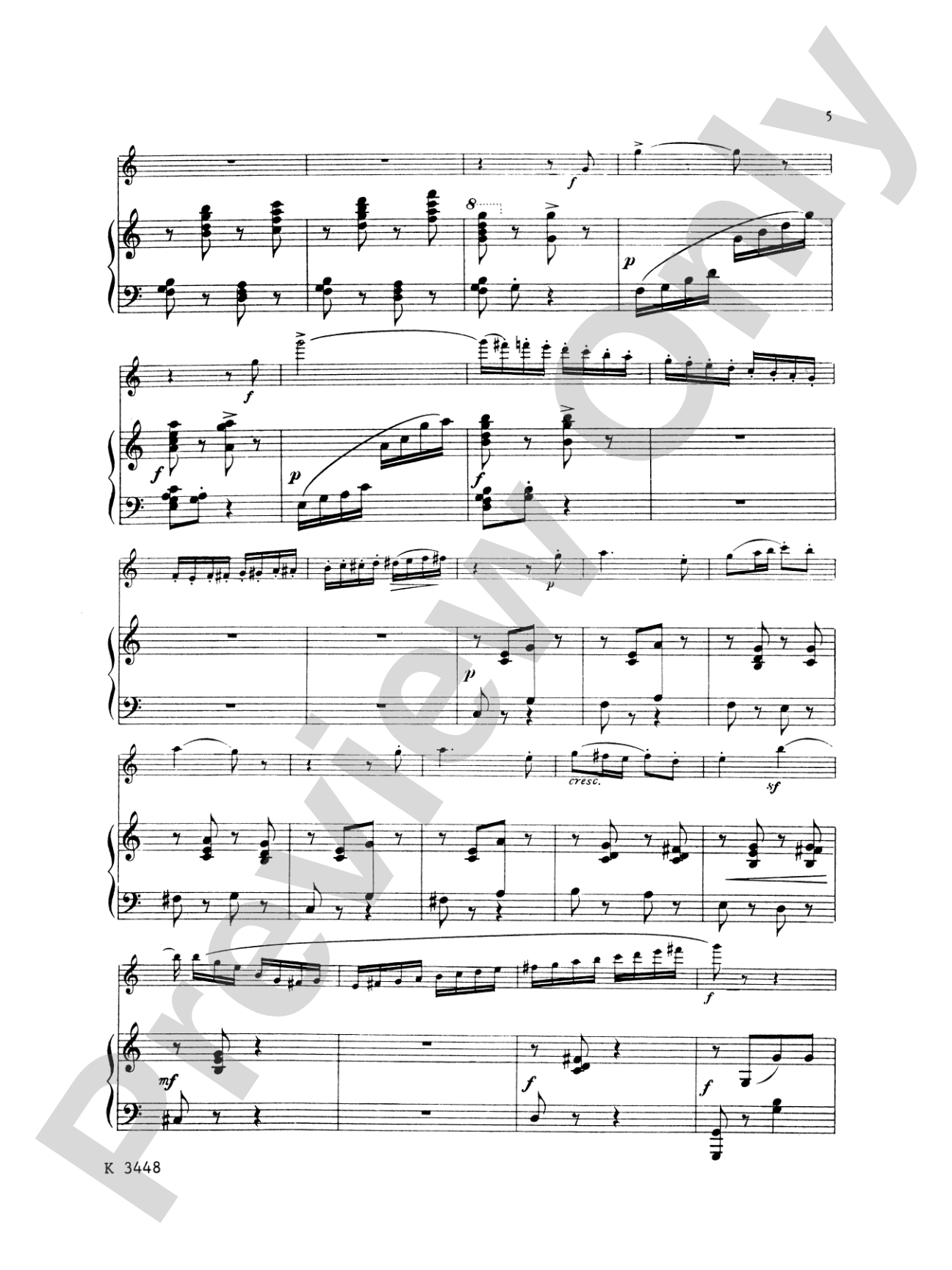 Fauré: Fantasy, Op. 79: Flute Part(s)