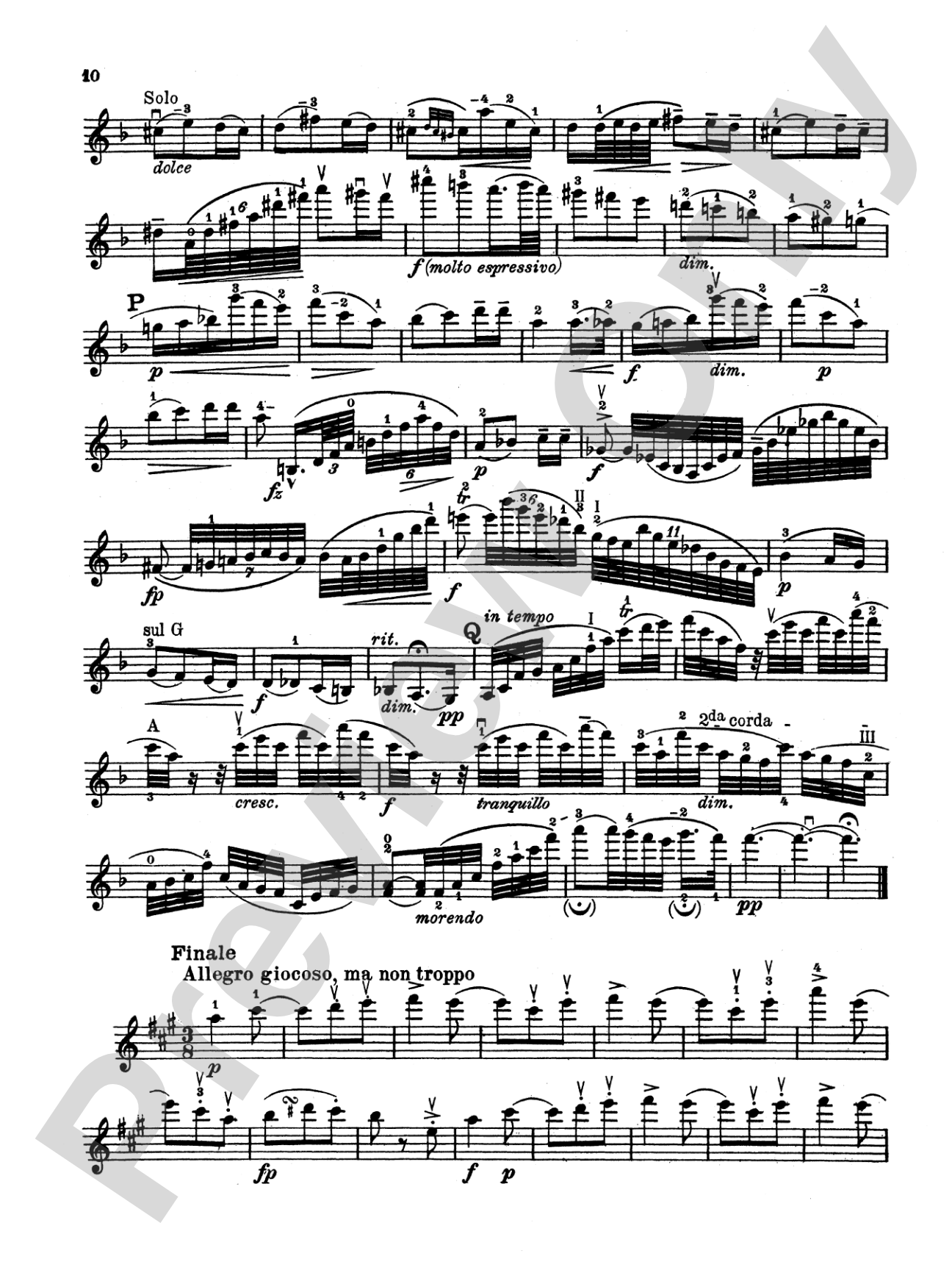 Dvorák: Violin Concerto in A Minor, Op. 53: Violin Book