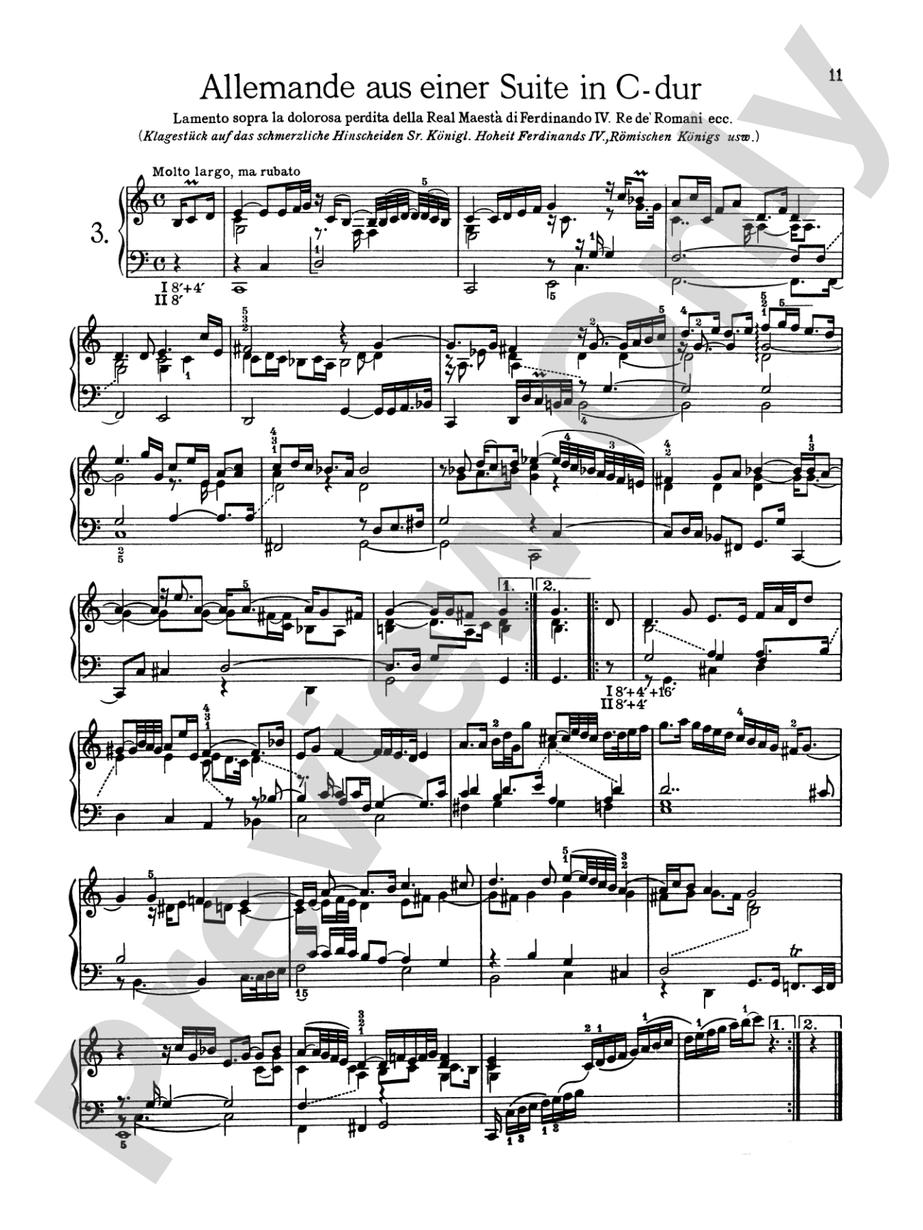 Froberger: Selected Works for Cembalo