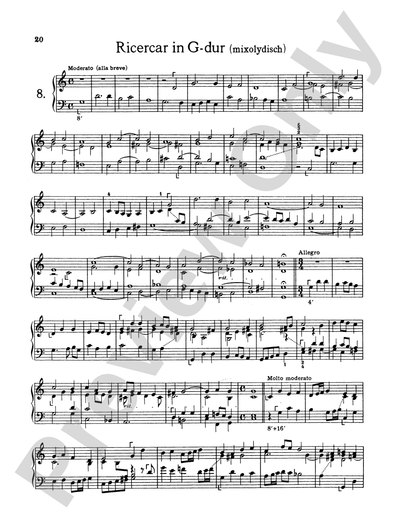 Froberger: Selected Works for Cembalo