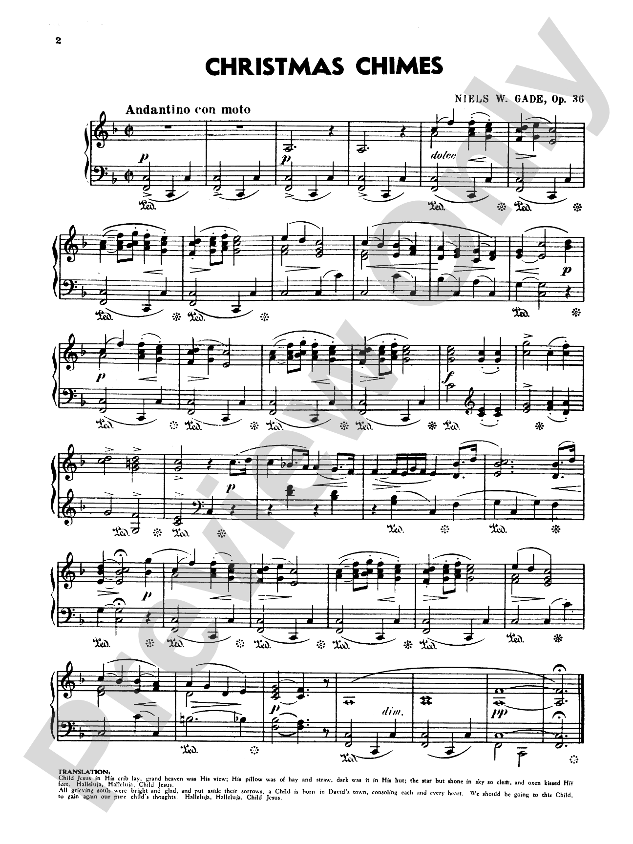 Gade: Children's Christmas Eve: Piano