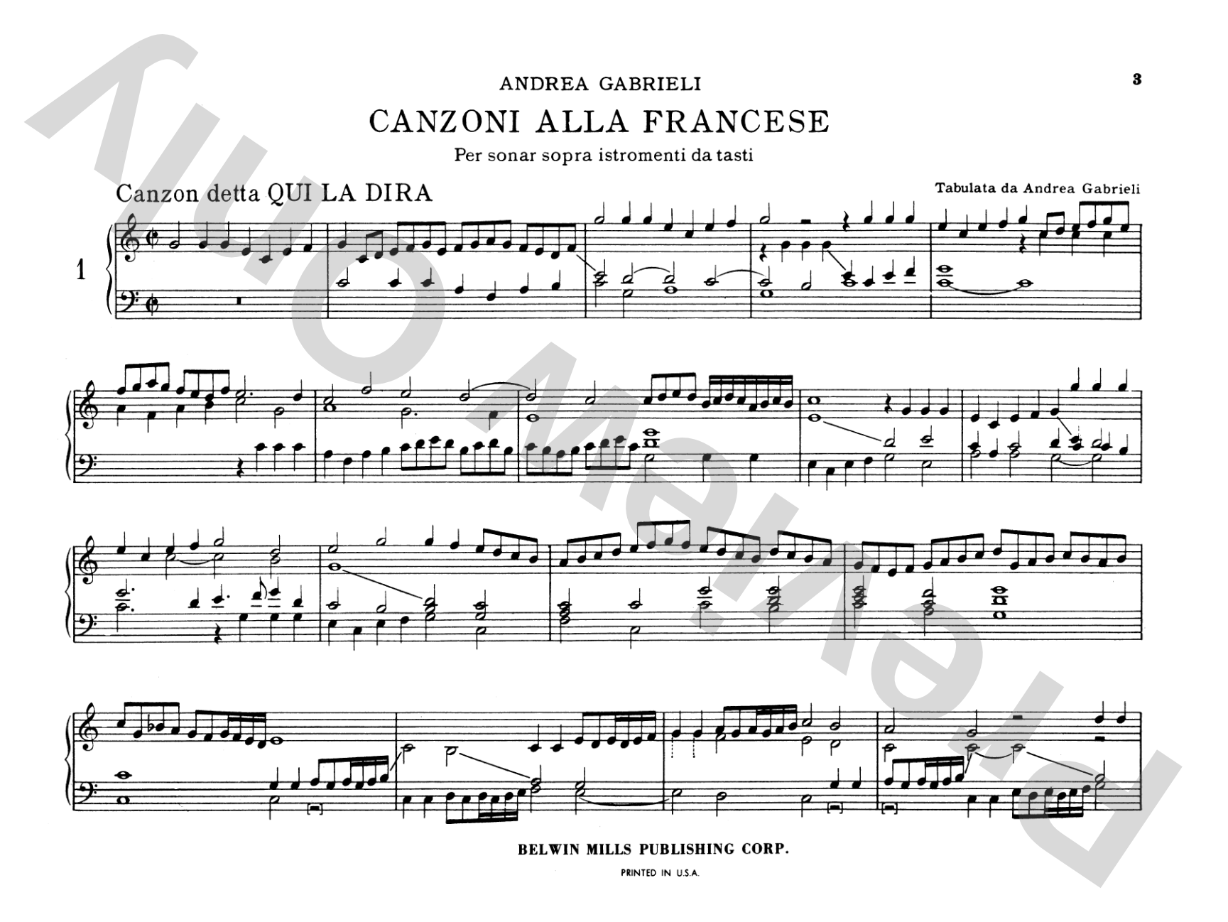 Gabrieli: Organ Works, Volume V: Organ Comb Bound Book