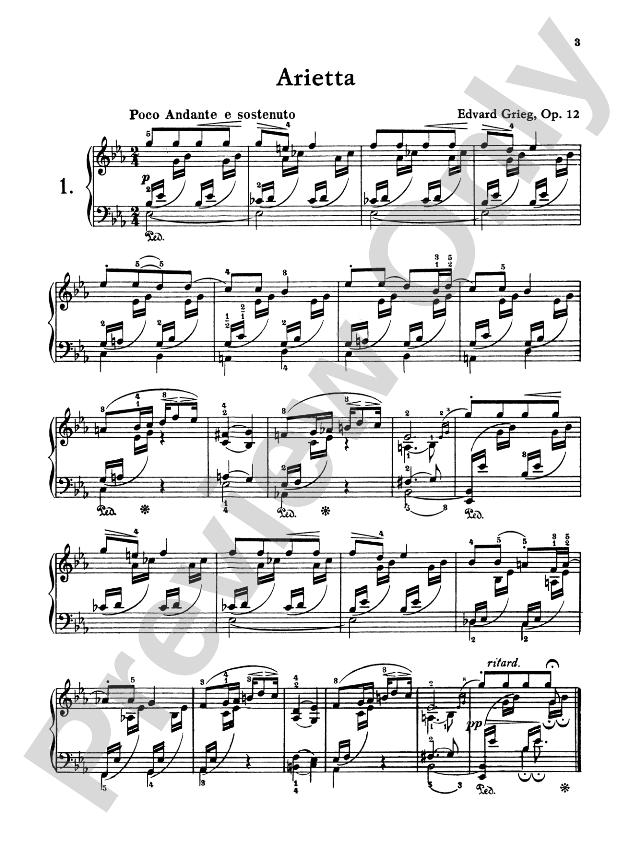 Grieg: Lyrics Pieces, Op. 12: Piano Book
