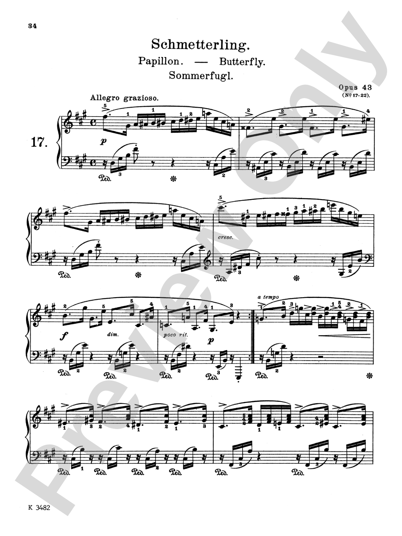 Grieg: Lyric Pieces, Op. 43: Piano Book