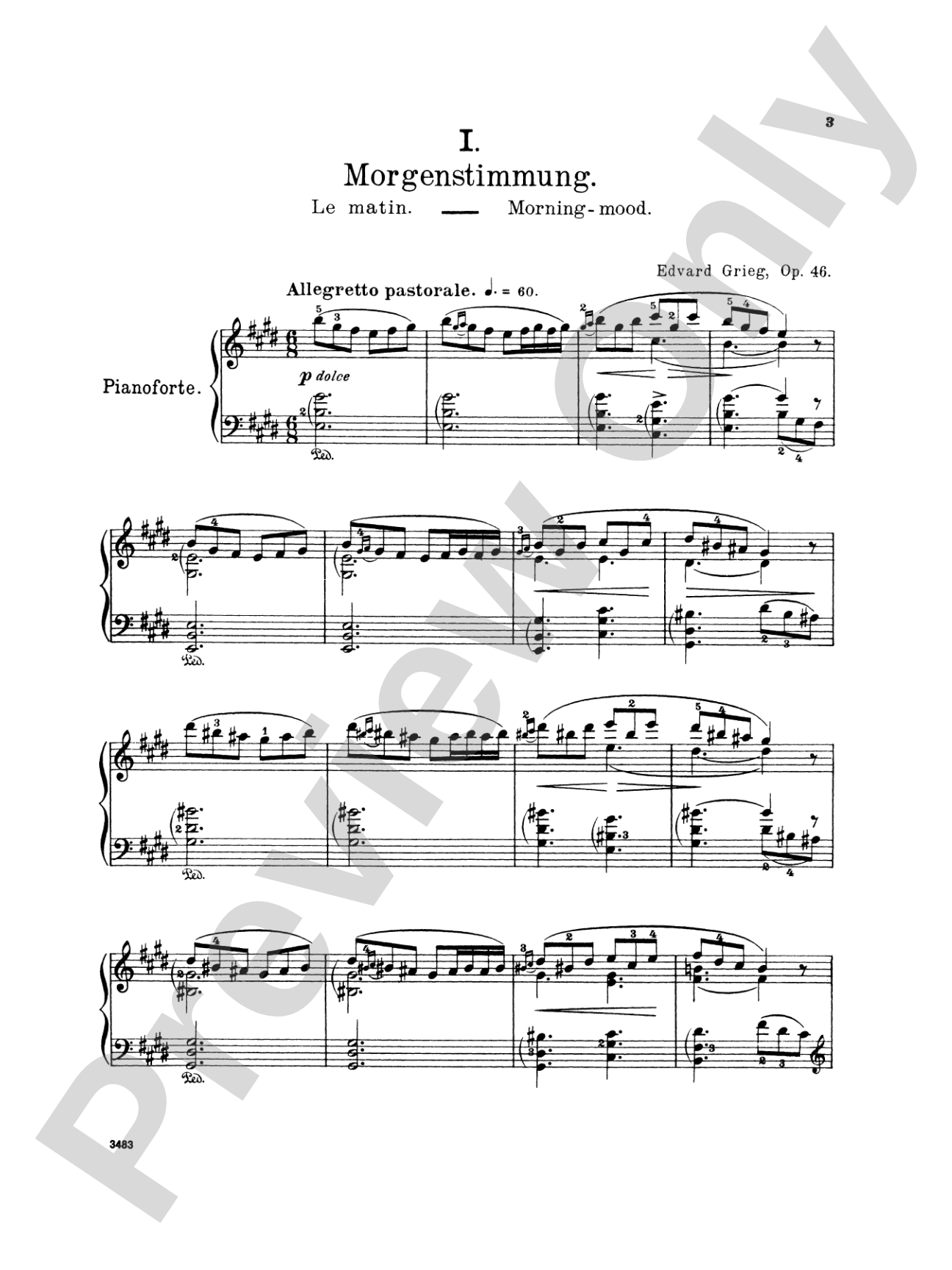 Grieg: Peer Gynt Suite No. 1: Piano