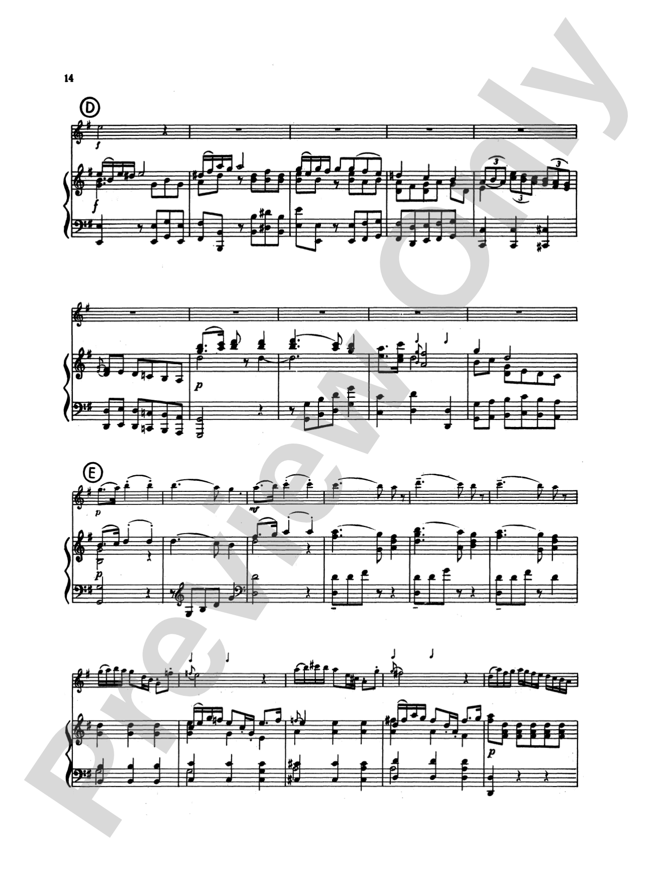 Gluck: Concerto in G Major: Flute Part(s)