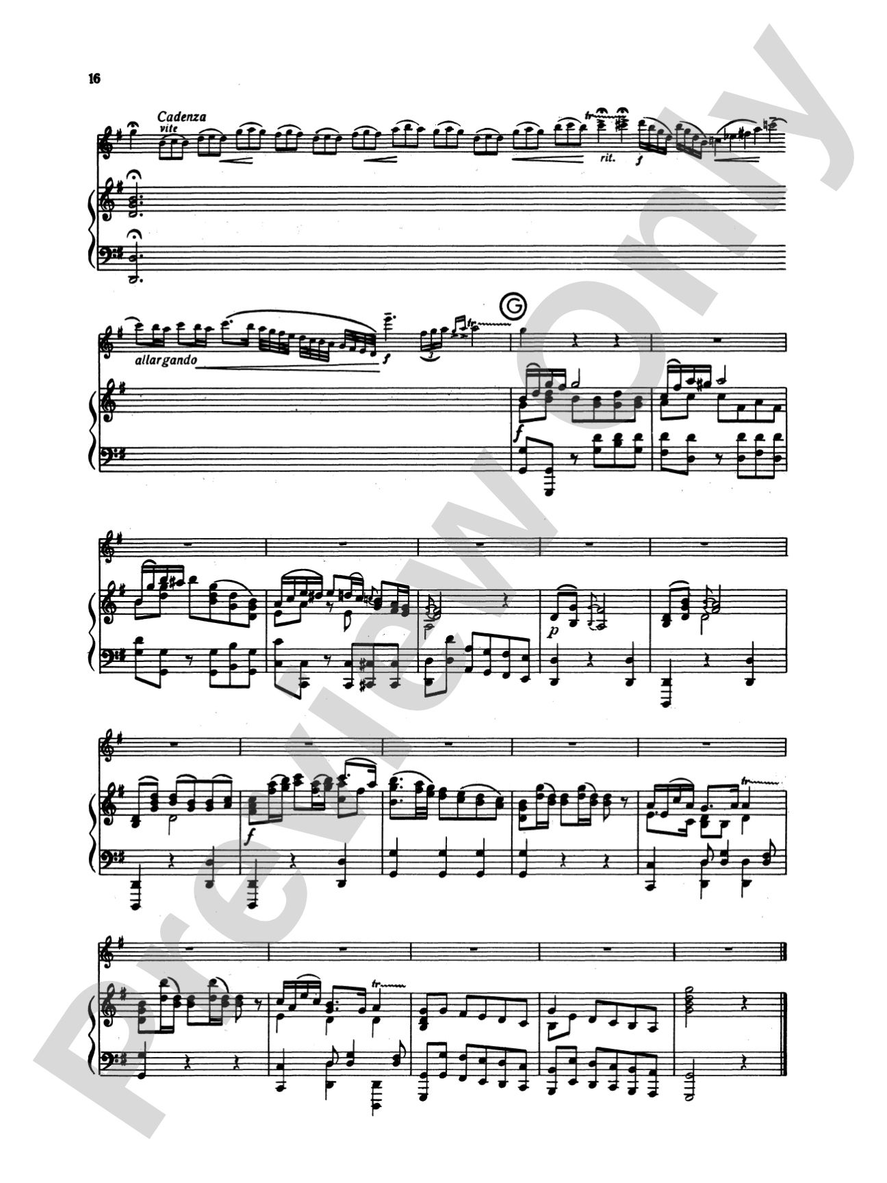 Gluck: Concerto in G Major: Flute Part(s)