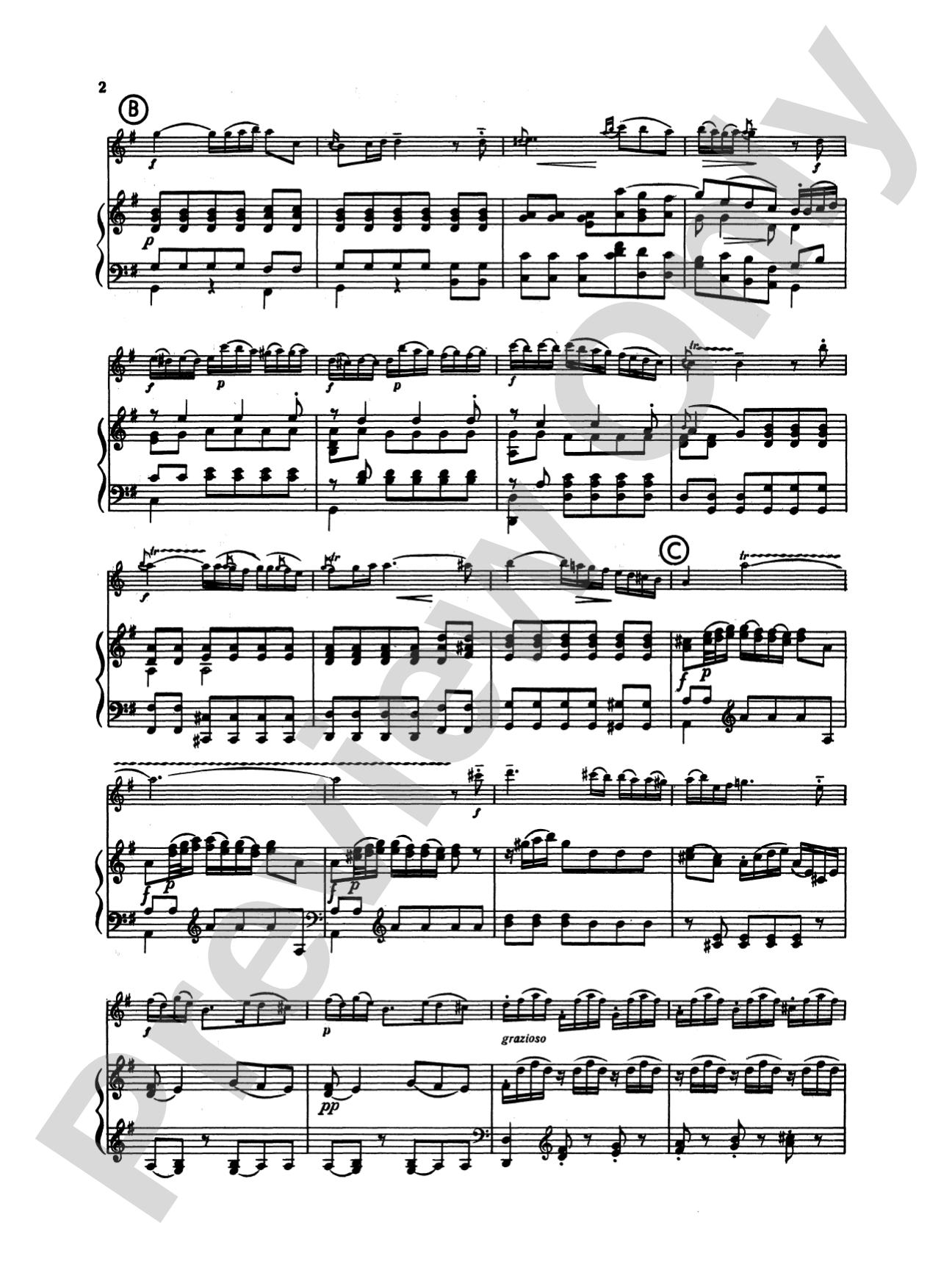 Gluck: Concerto in G Major: Flute Part(s)
