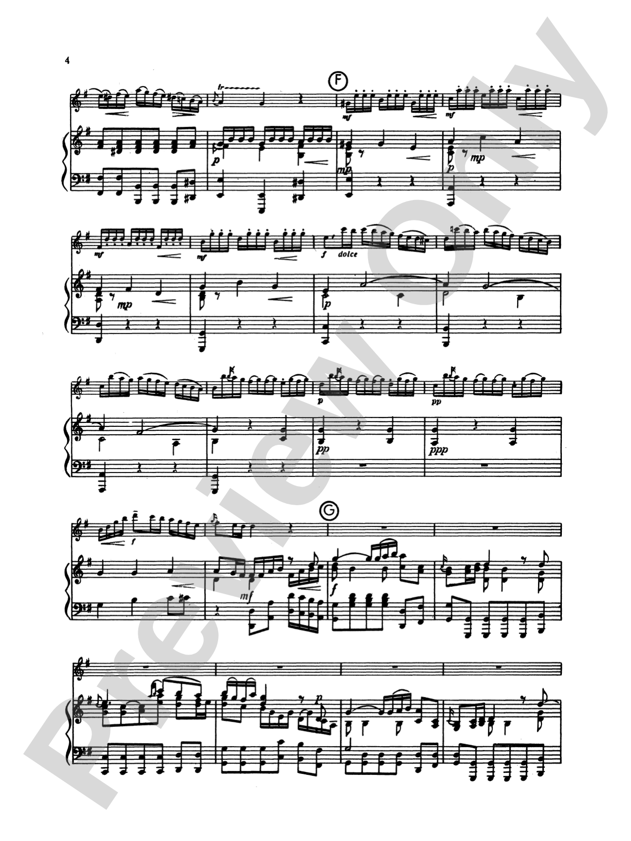 Gluck: Concerto in G Major: Flute Part(s)