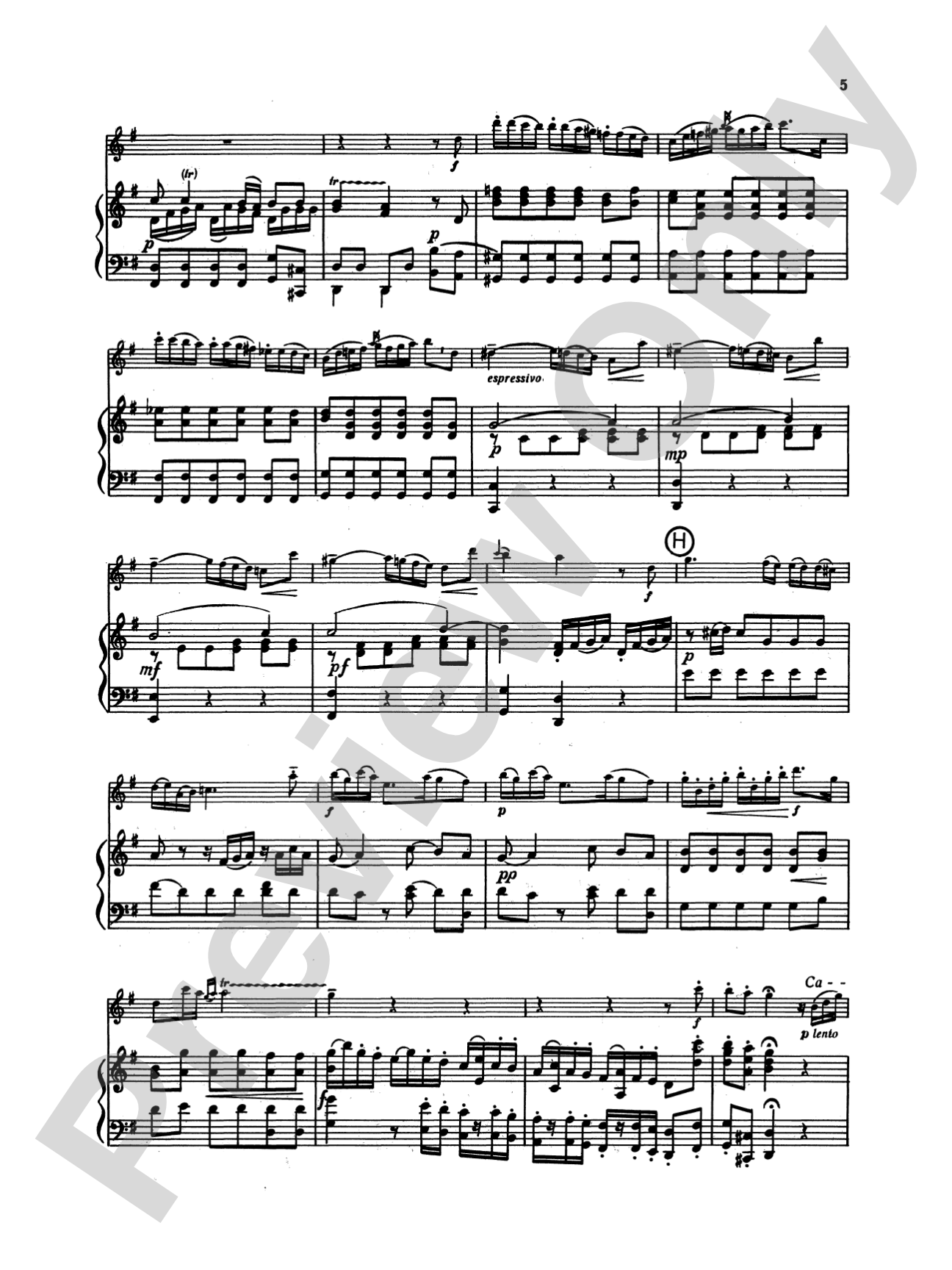 Gluck: Concerto in G Major: Flute Part(s)