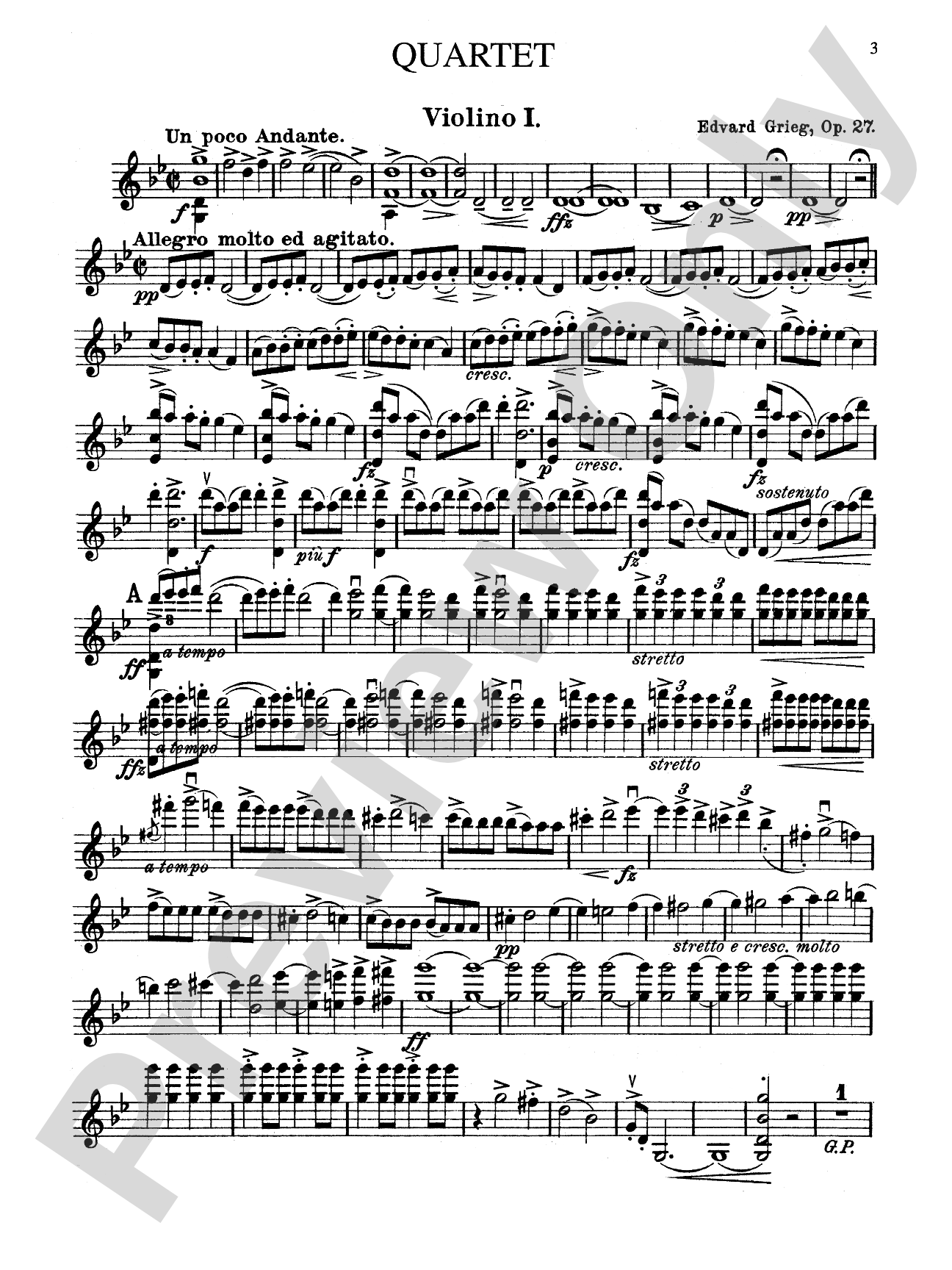 Grieg: String Quartet, Op. 27: String Quartet