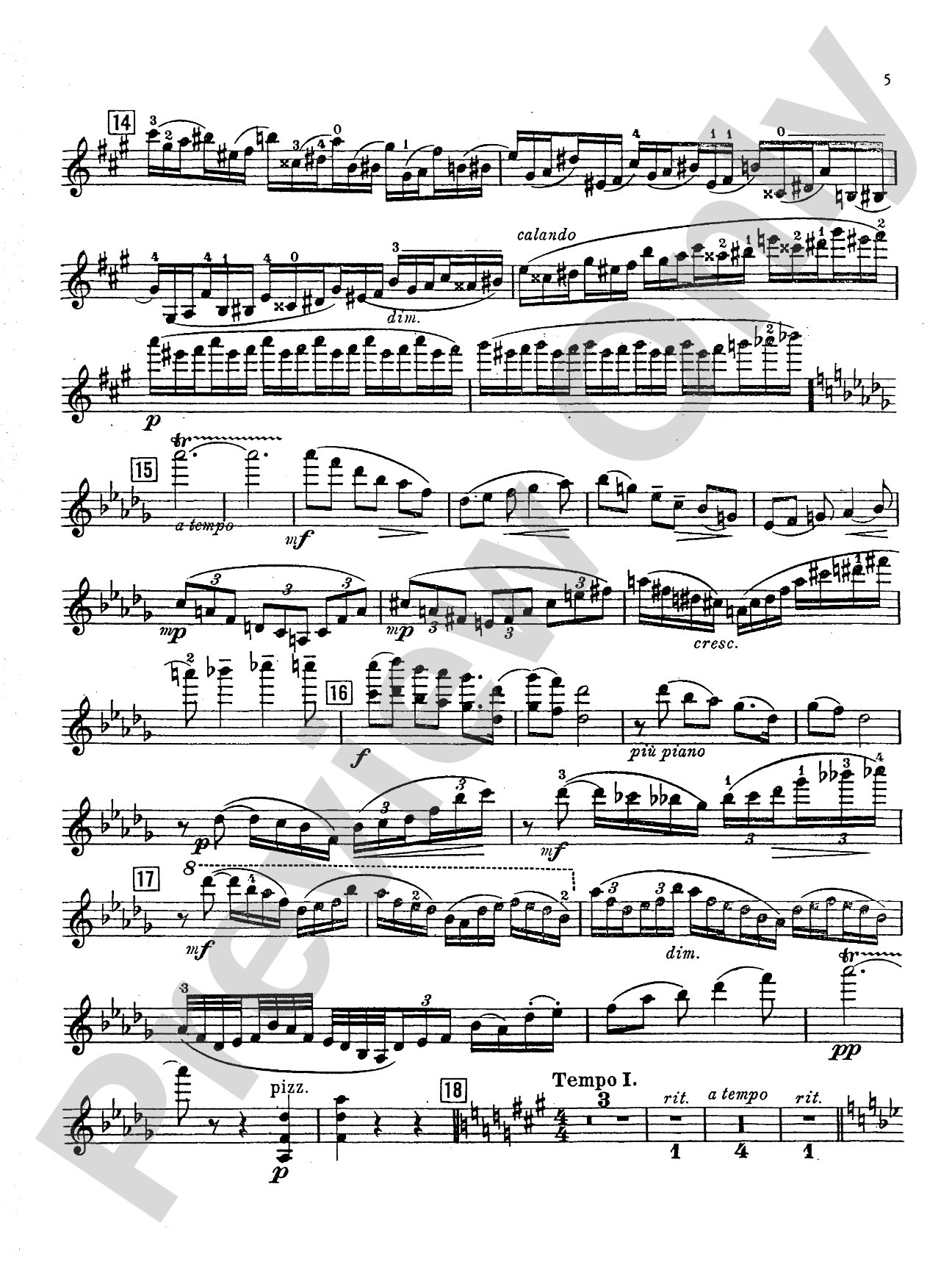 Glazunov: Concerto in A Minor, Op. 82: Violin Book