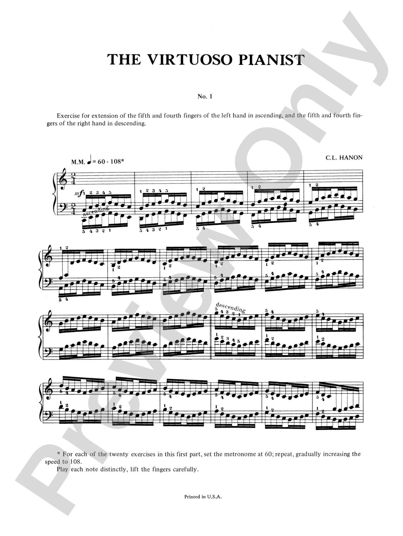 Hanon: The Virtuoso Pianist (Complete): Piano Book