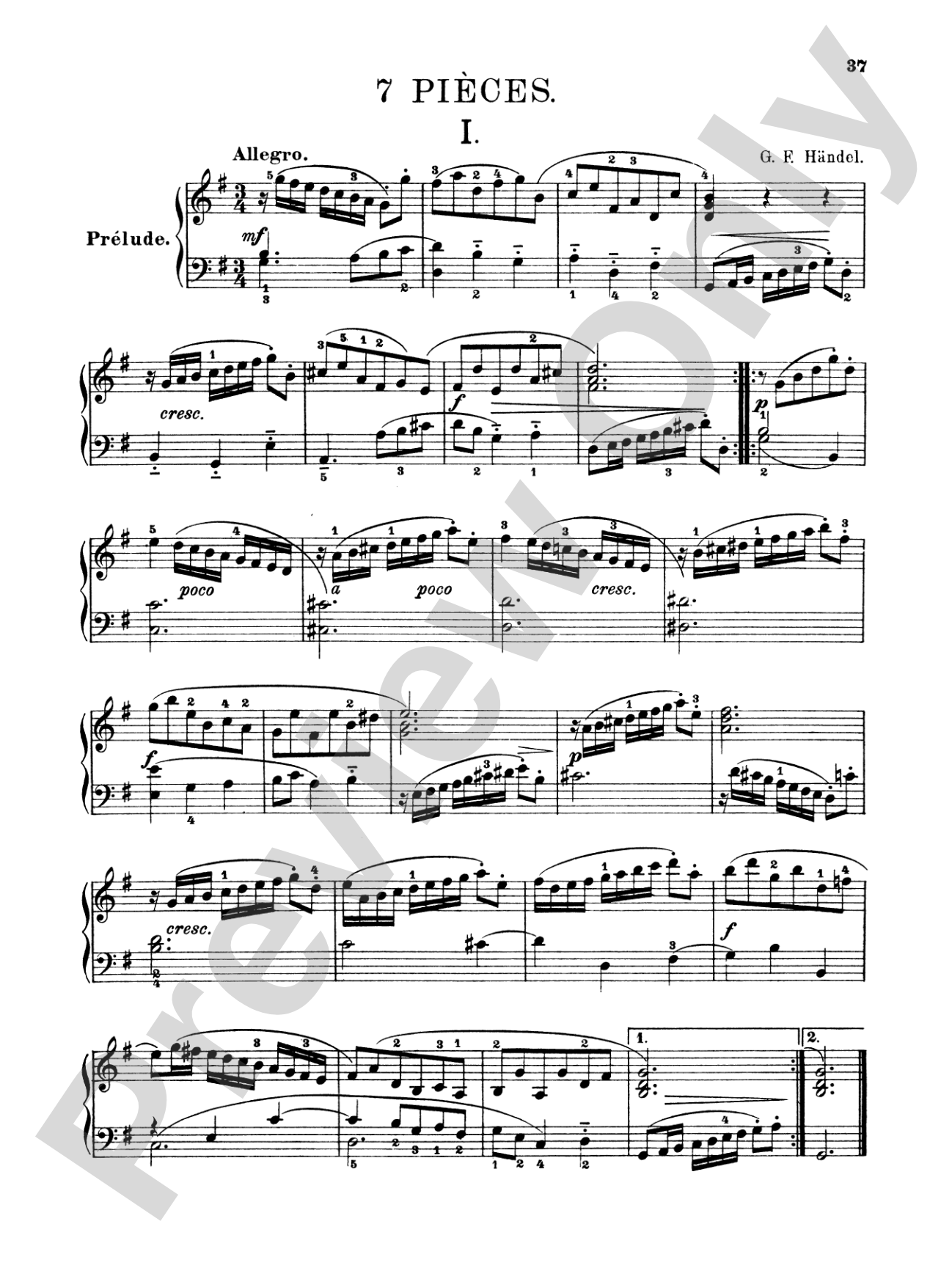 Handel: Lecons and Pieces