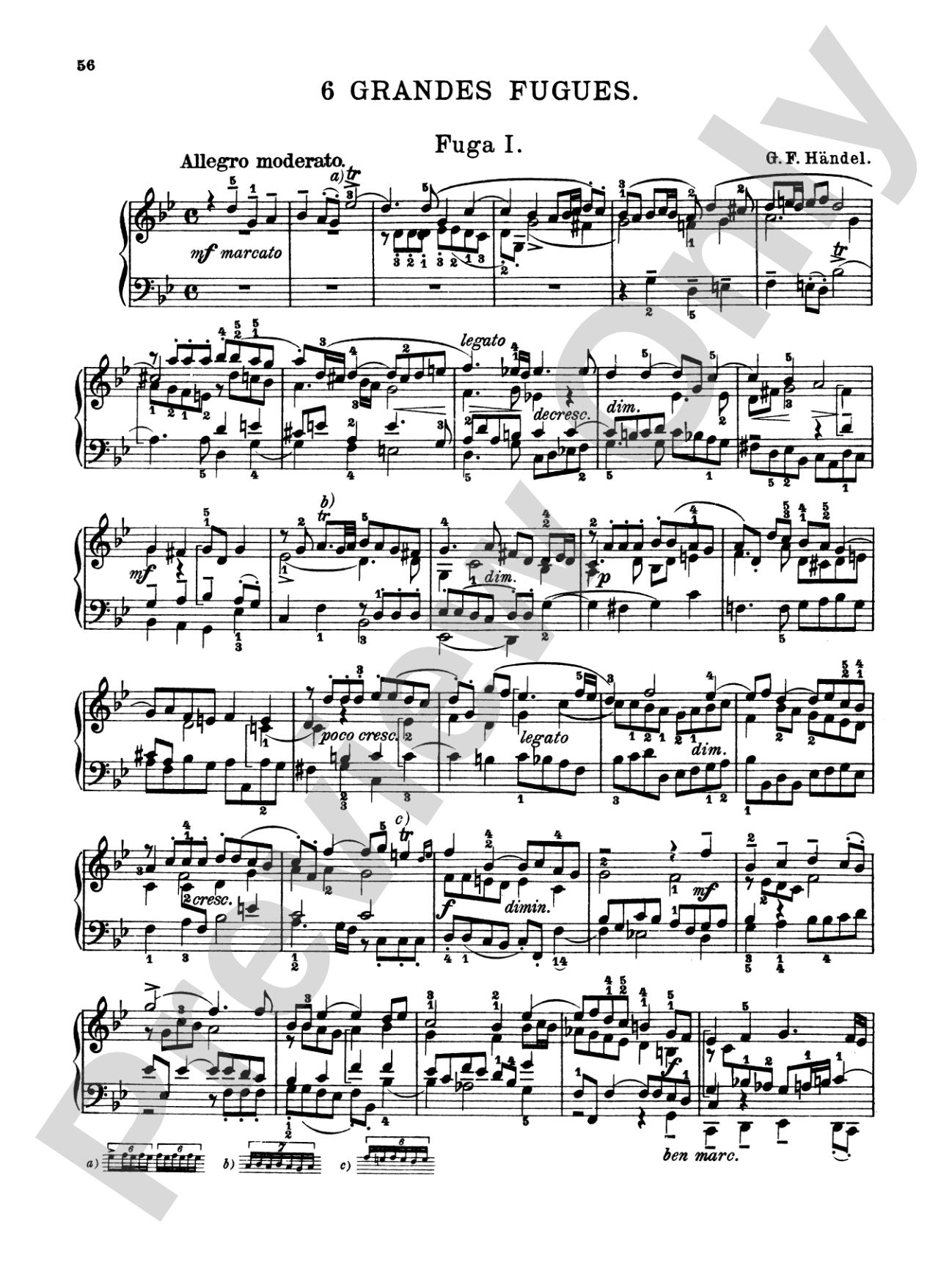 Handel: Lecons and Pieces