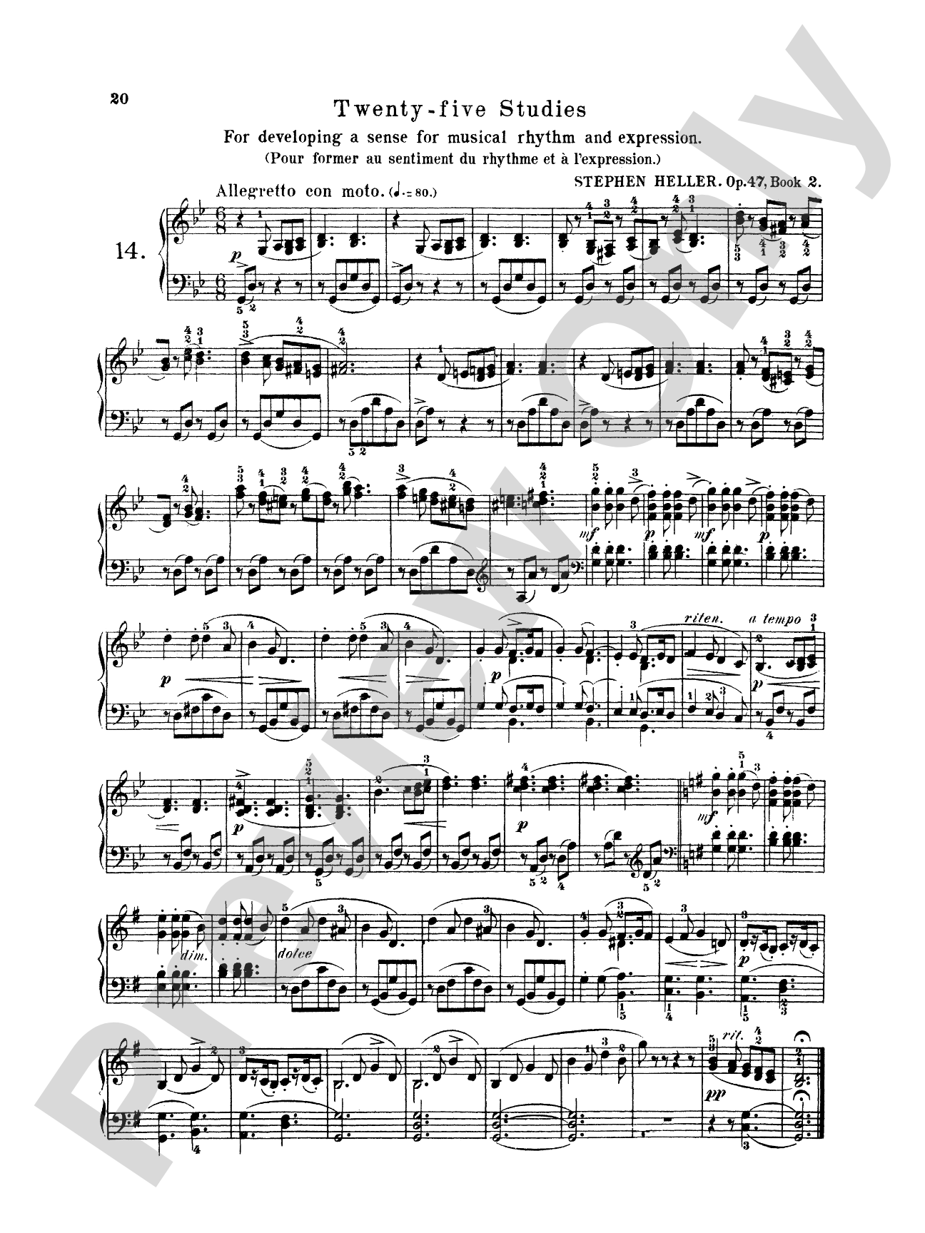 Heller: Twenty-five Studies, Op. 47