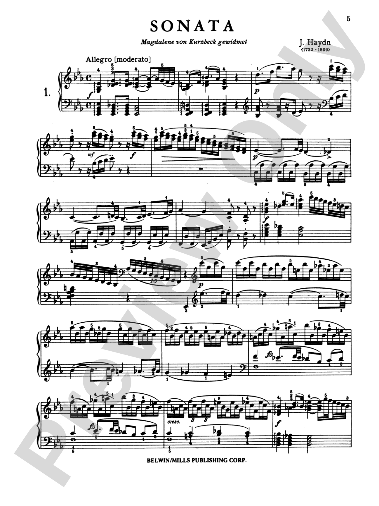 Haydn: Sonatas (Volume I): Piano Book