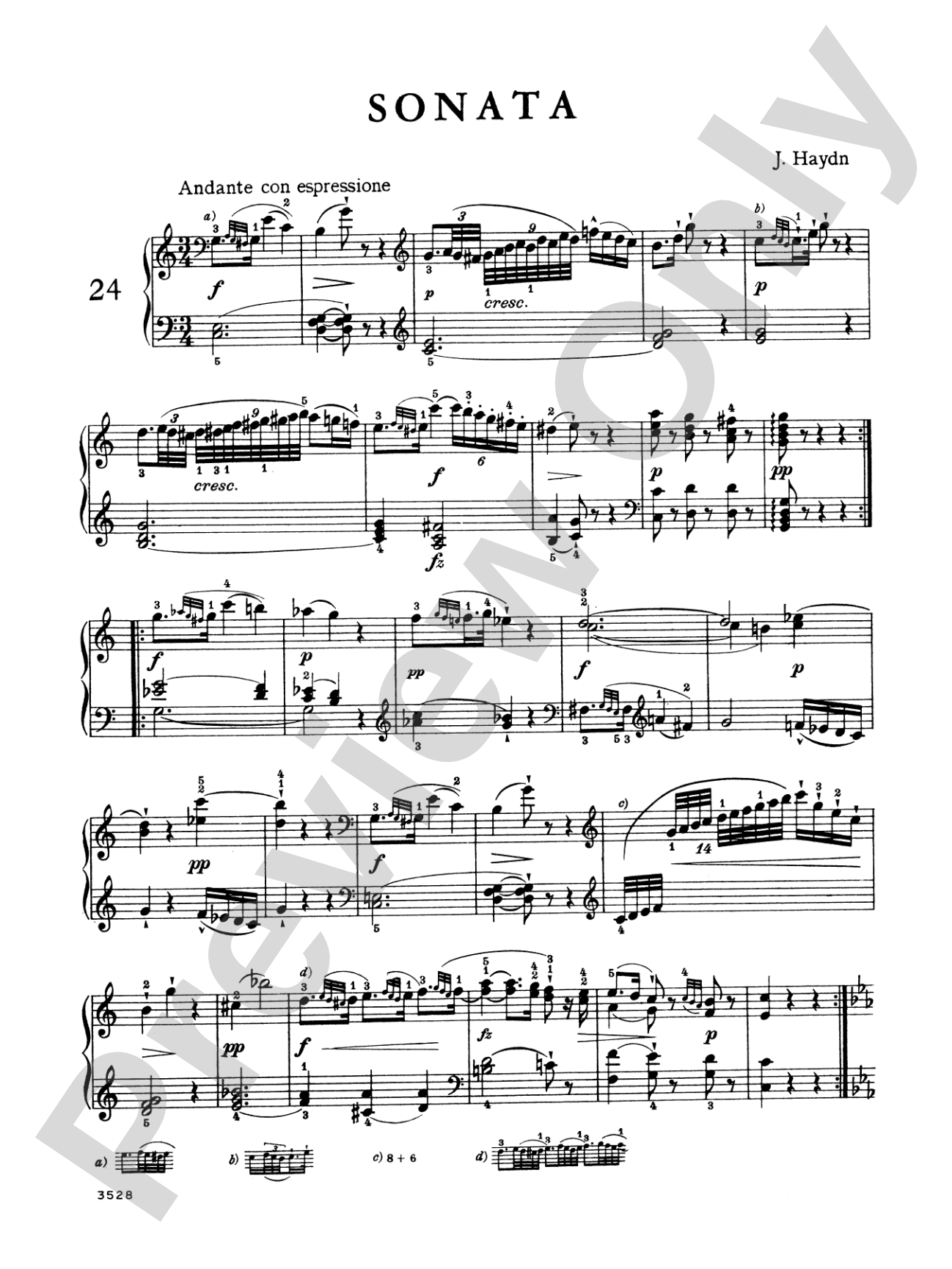 Haydn: Sonatas (Volume III): Piano Book