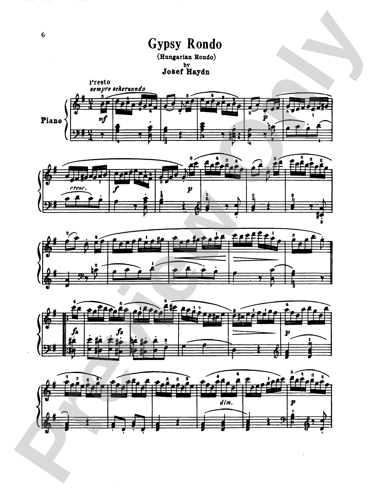Haydn: Oxen Minuet and Gypsy Rondo