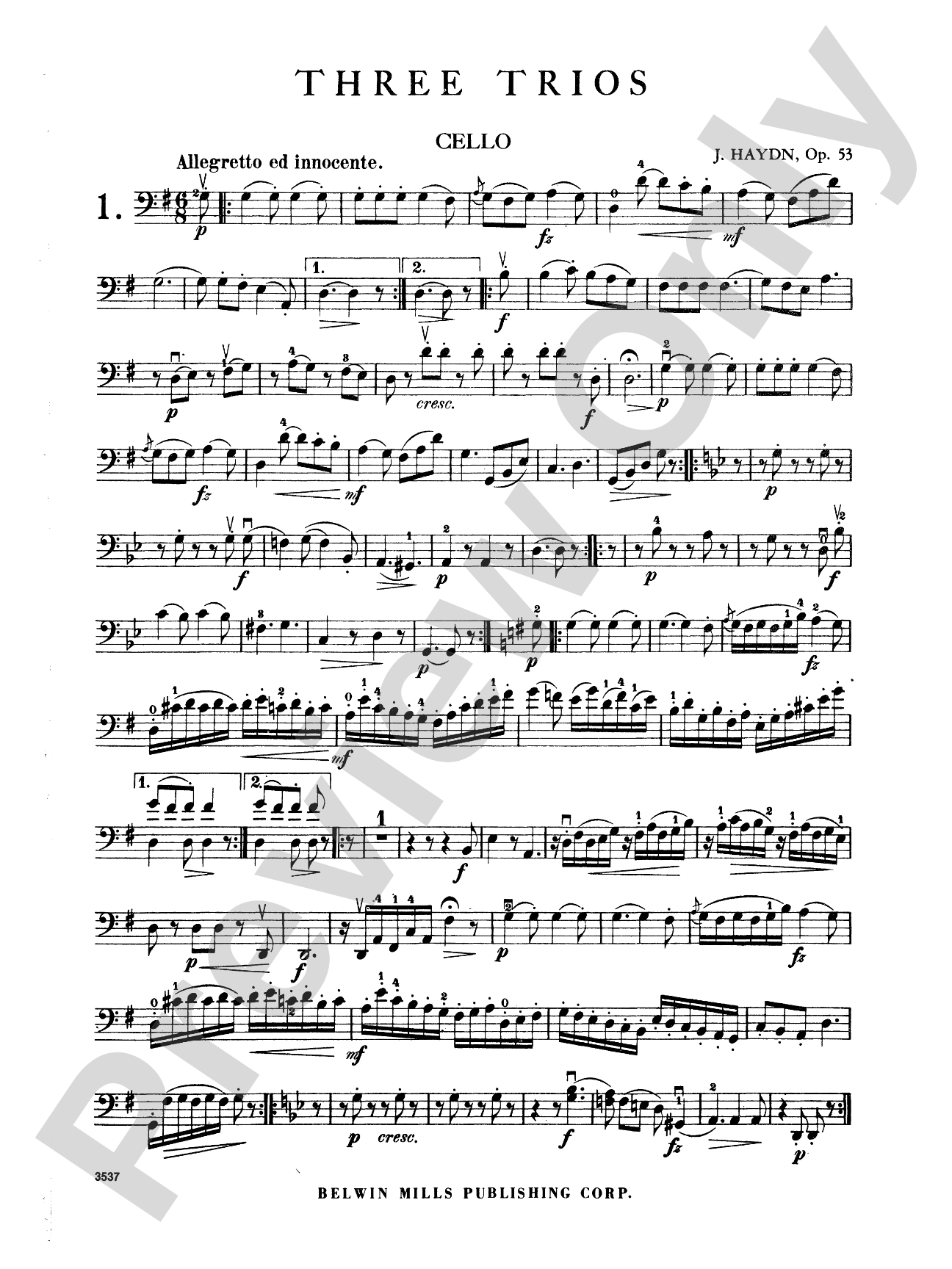 Haydn: Three Trios, Op. 53