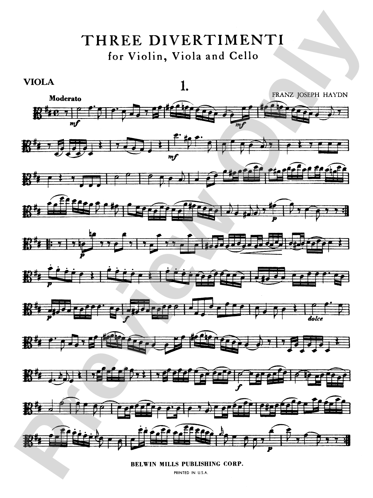 Haydn: Three Divertimenti