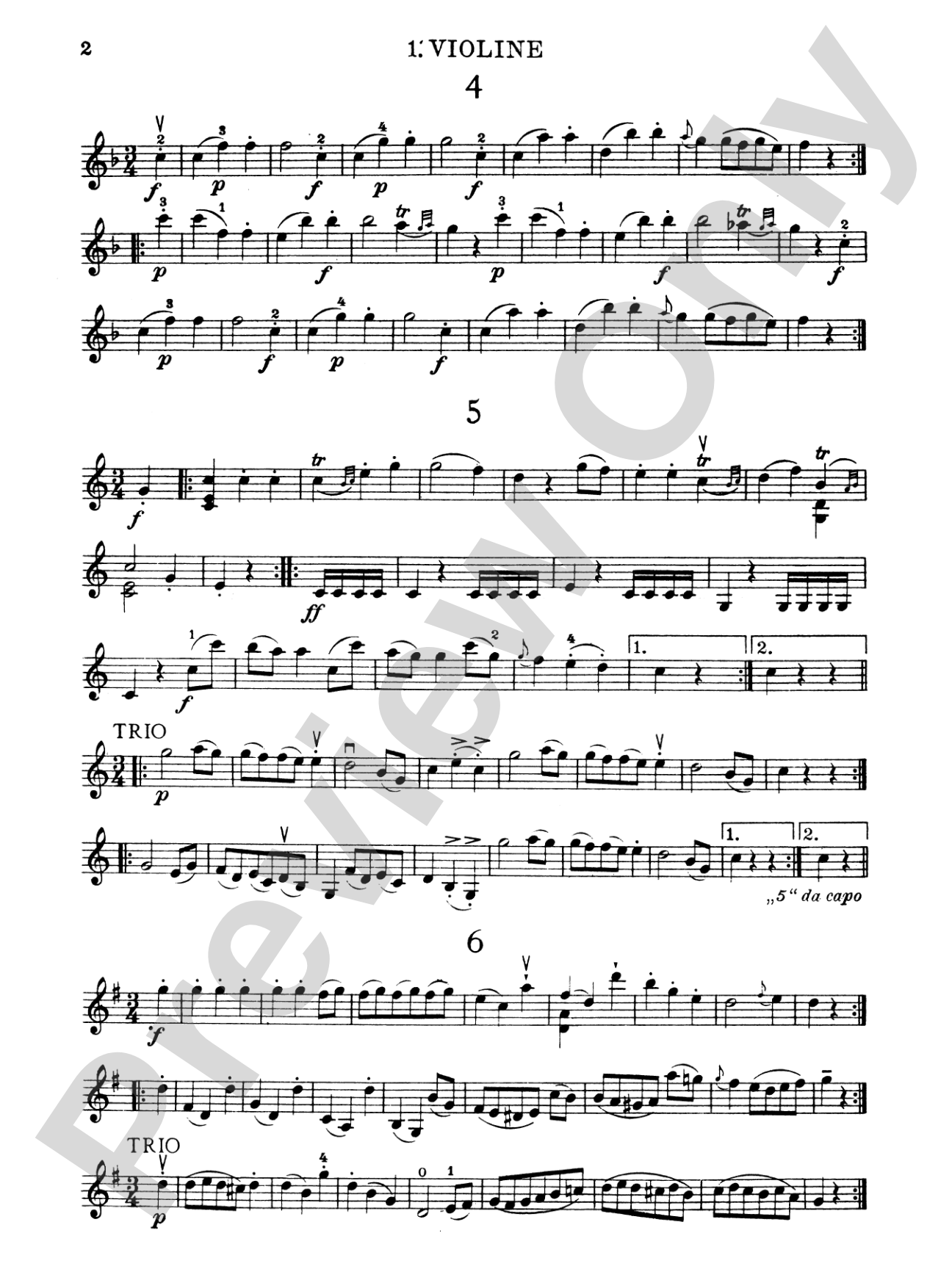 Haydn: Twelve German Dance (Score & Parts, arranged): String Trio Score & Parts