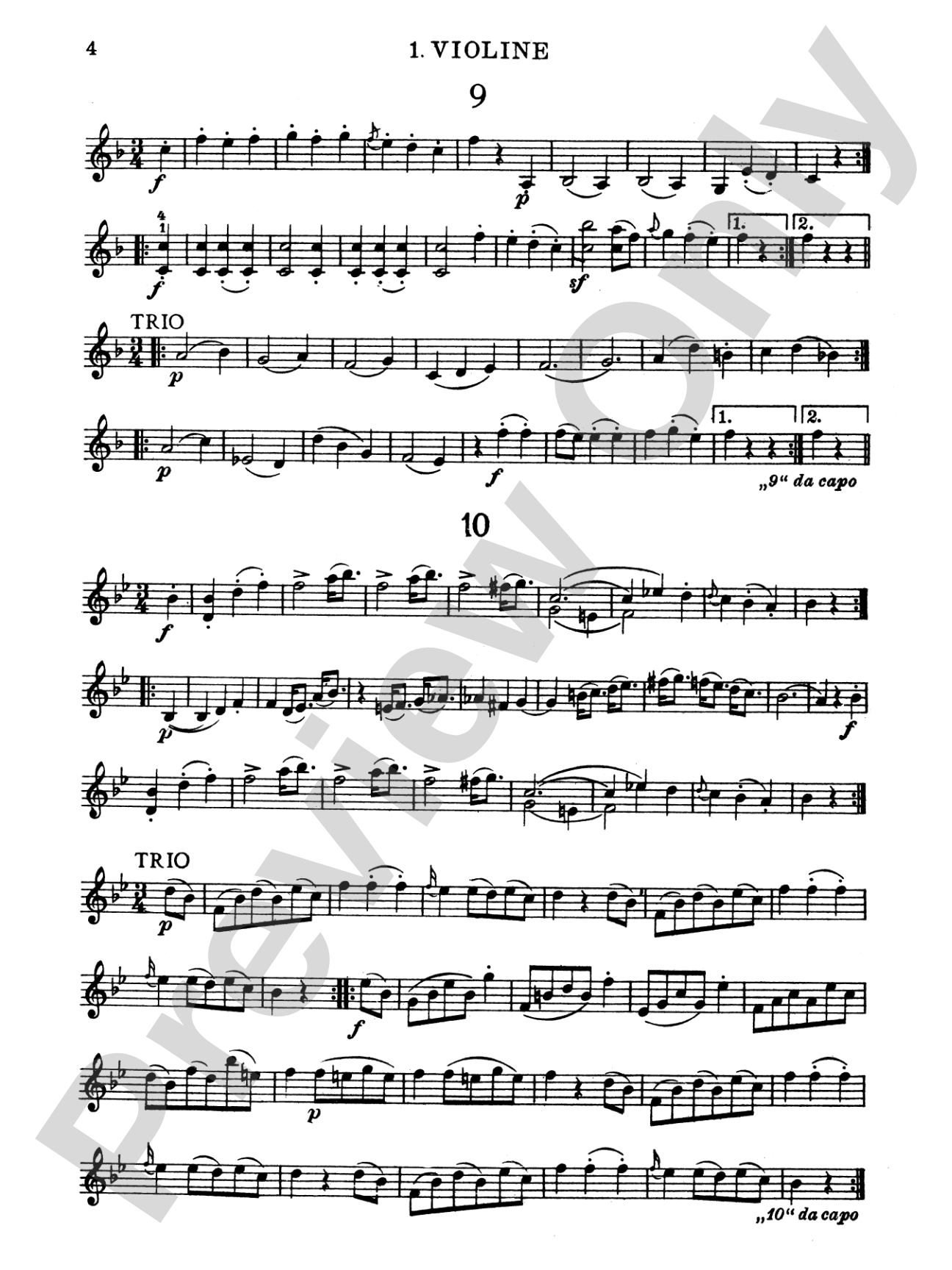 Haydn: Twelve German Dance (Score & Parts, arranged): String Trio Score & Parts