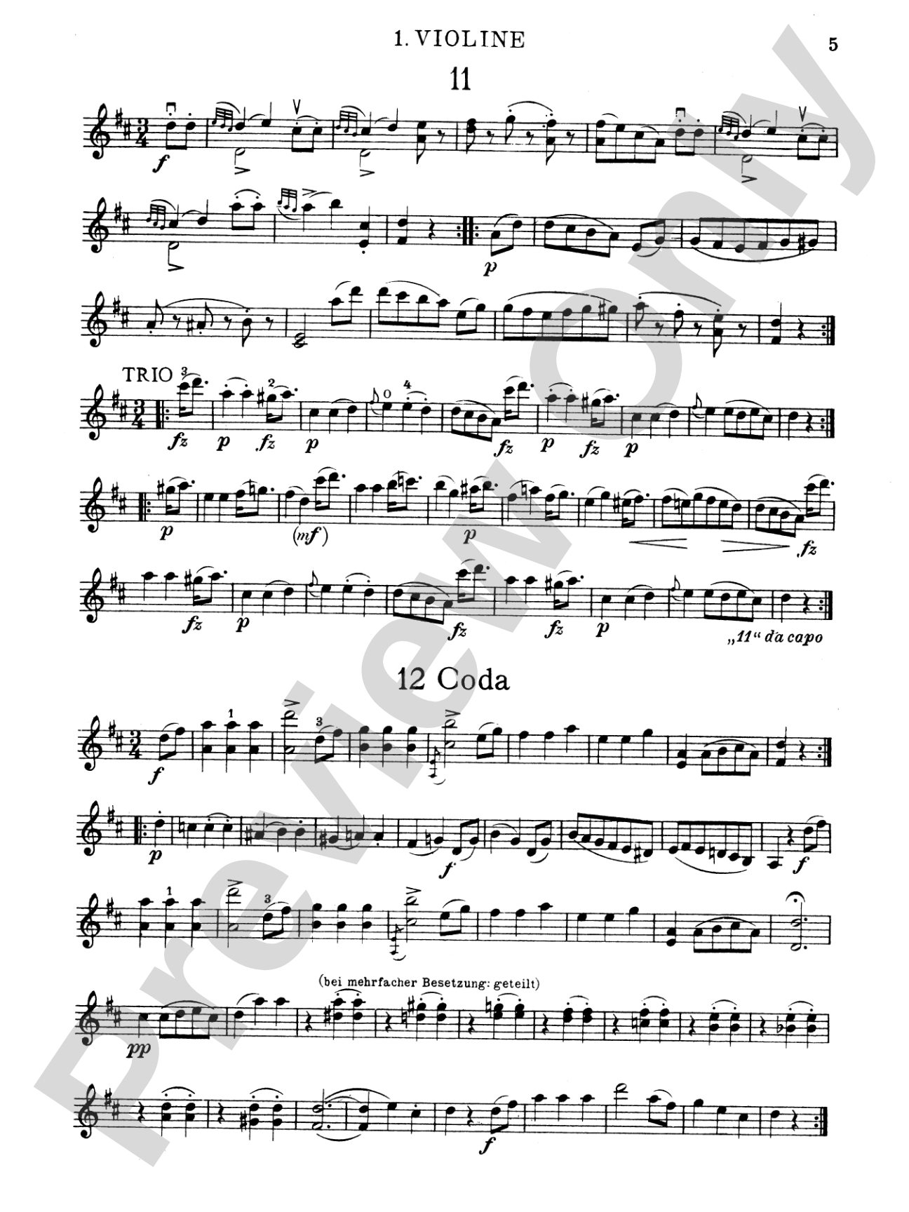 Haydn: Twelve German Dance (Score & Parts, arranged): String Trio Score & Parts
