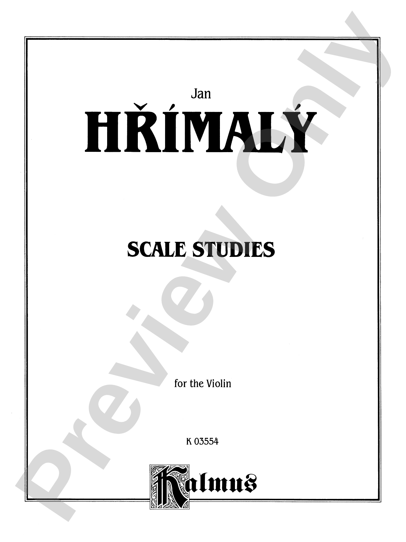 Hrímalý: Scale Studies: Violin Book
