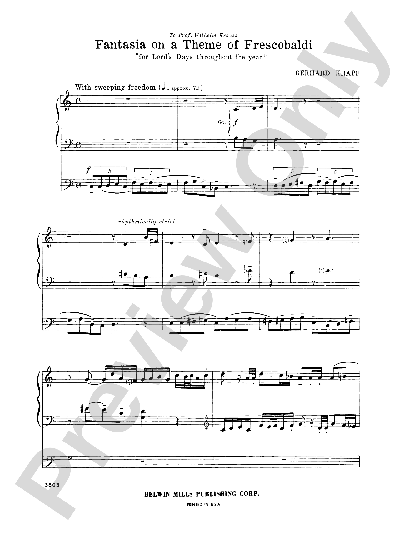 Krapf: Various Hymn Settings: Organ Book