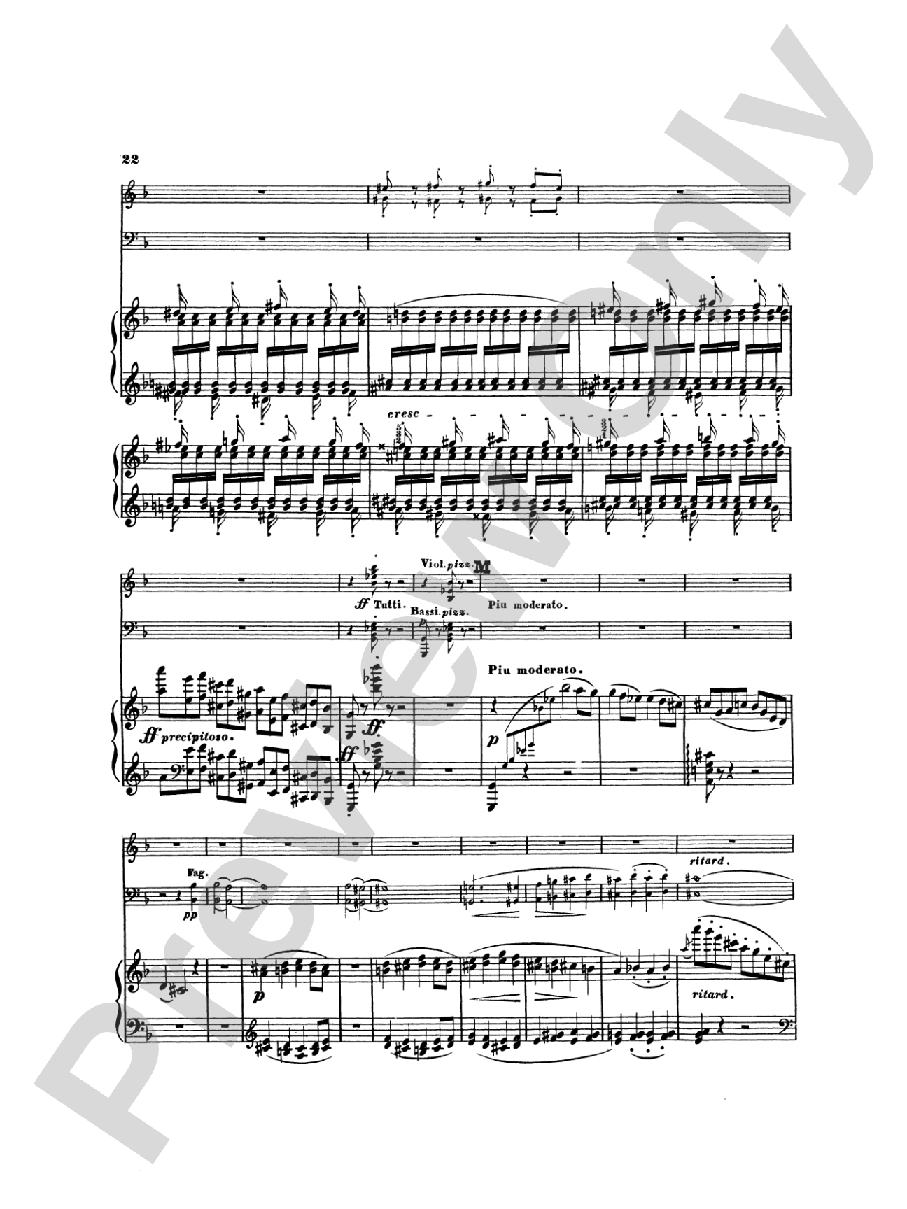 Litolff: Concerto Symphonique, Op. 102: Piano Duo (2 Pianos, 4 Hands) Book (2 copies required)