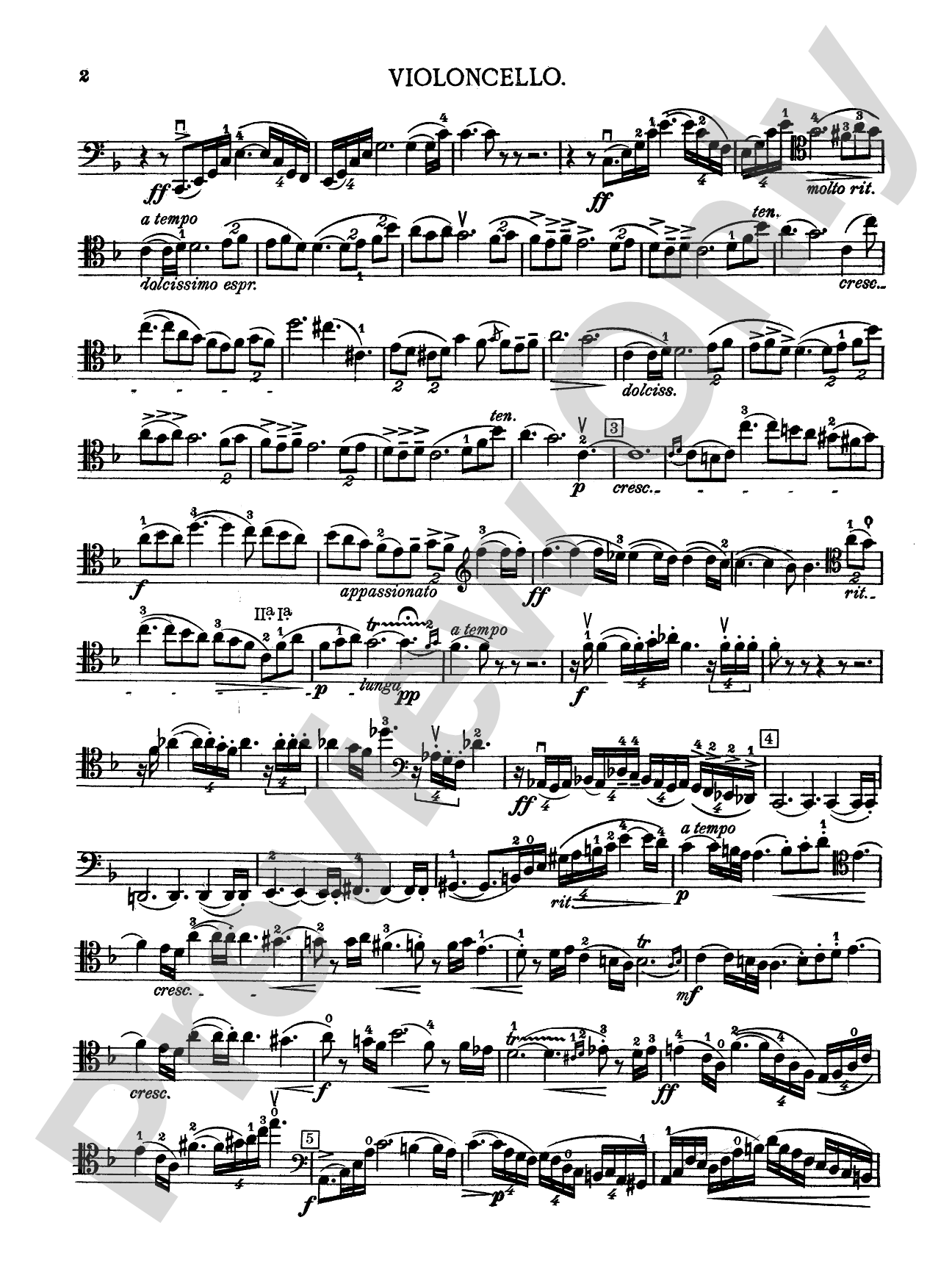 Lalo: Concerto in D Minor: Cello Book