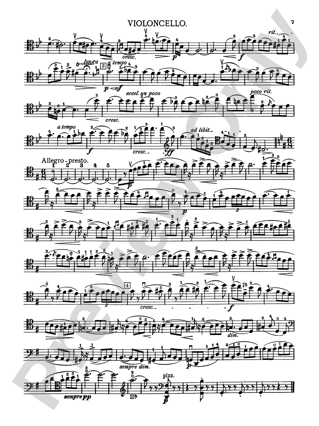 Lalo: Concerto in D Minor: Cello Book