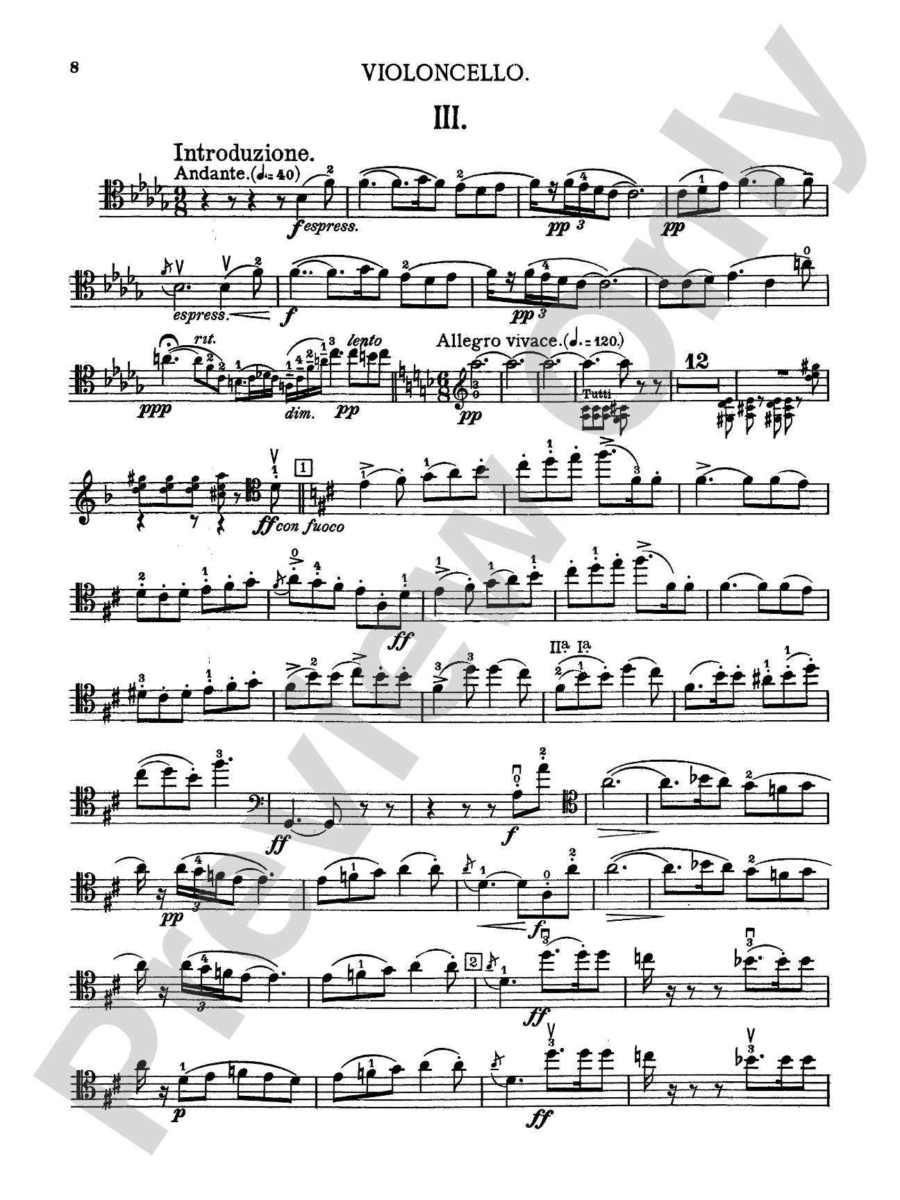 Lalo: Concerto in D Minor: Cello Book